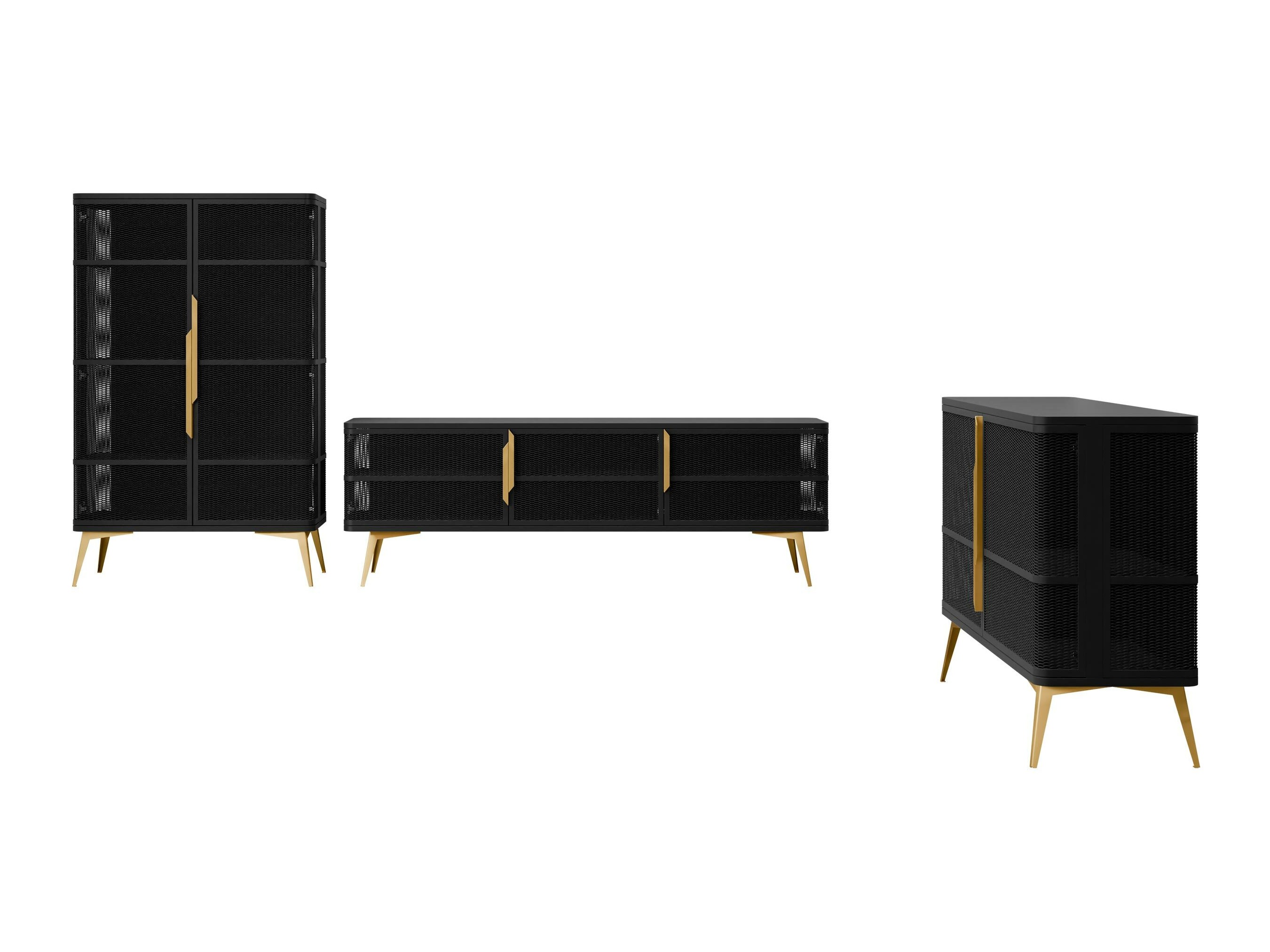 Set de living Camfelo 104 (Negru)
