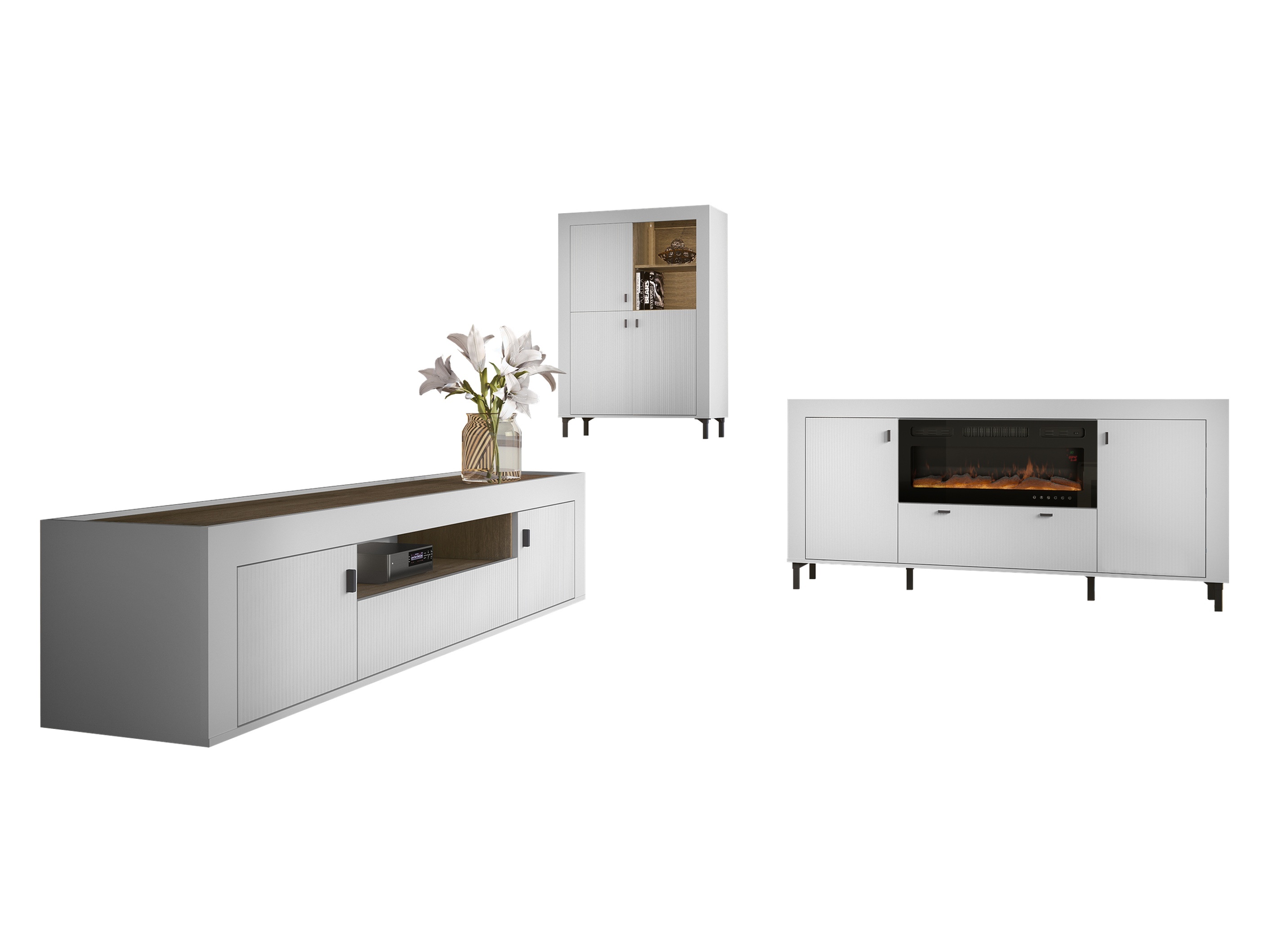 Set de living Mormavu 115 (Mat alb)