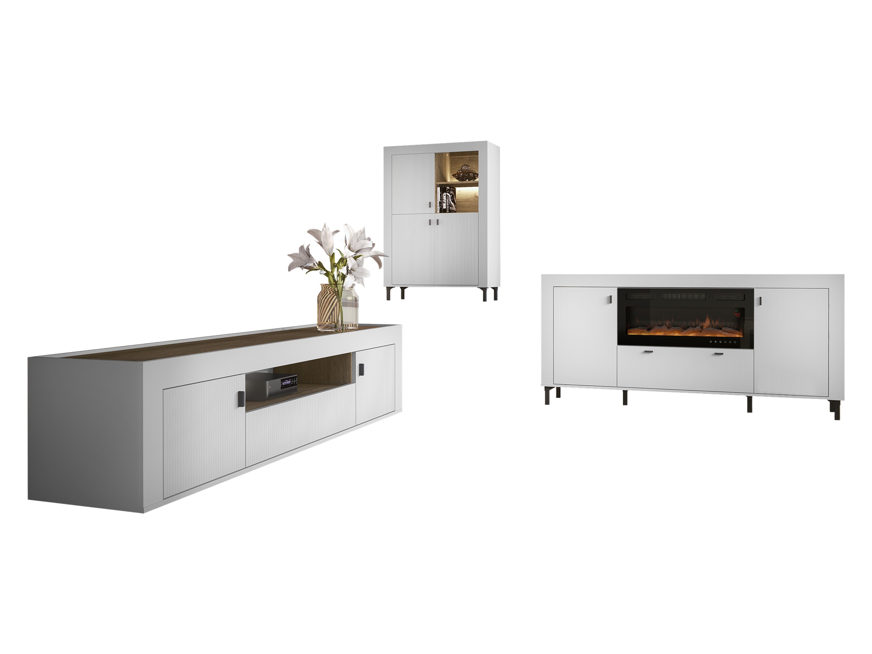 Set de living Mormavu 115 (Mat alb)