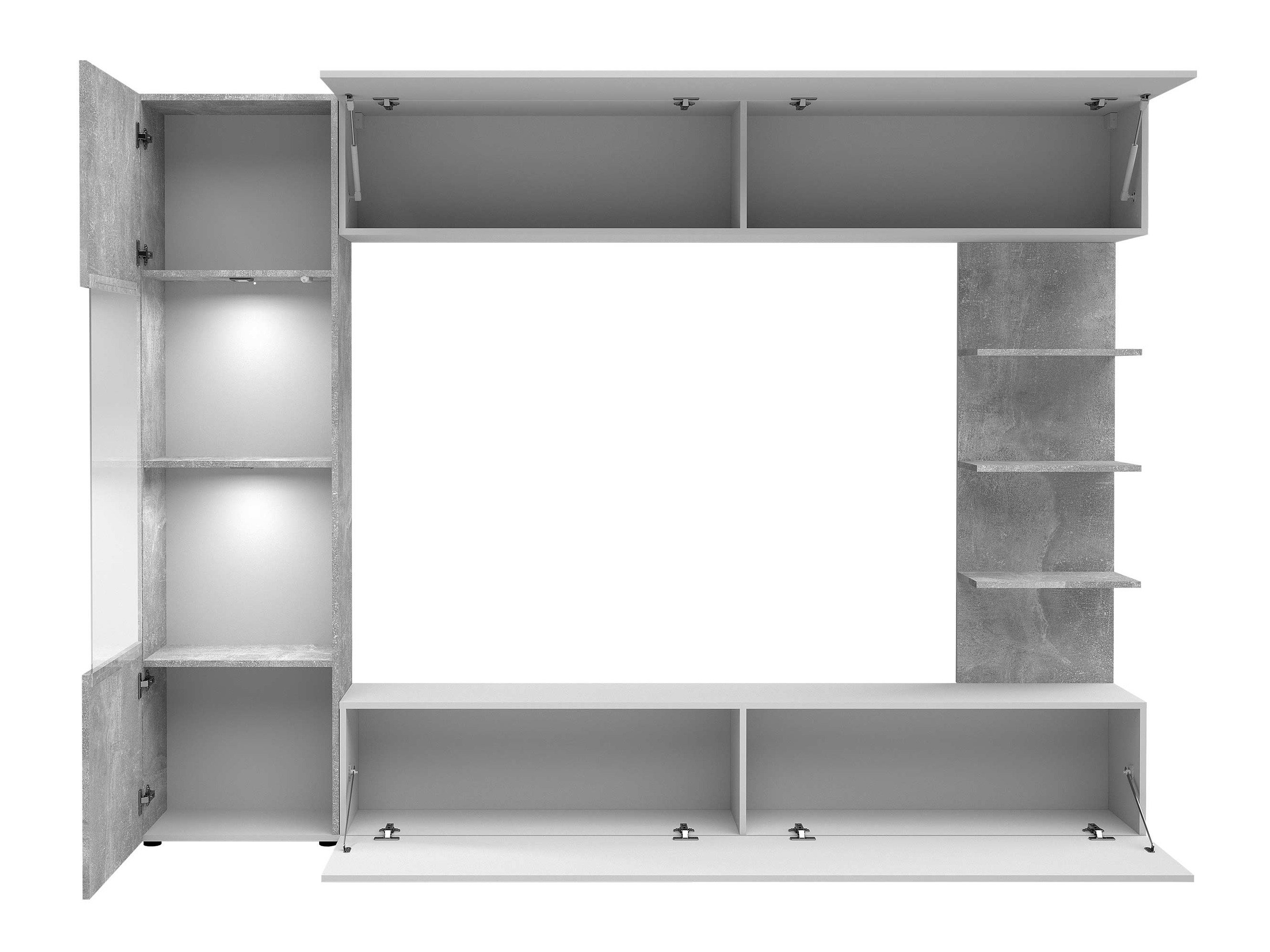 Set de living Comfivo Animus (Alb + Beton)