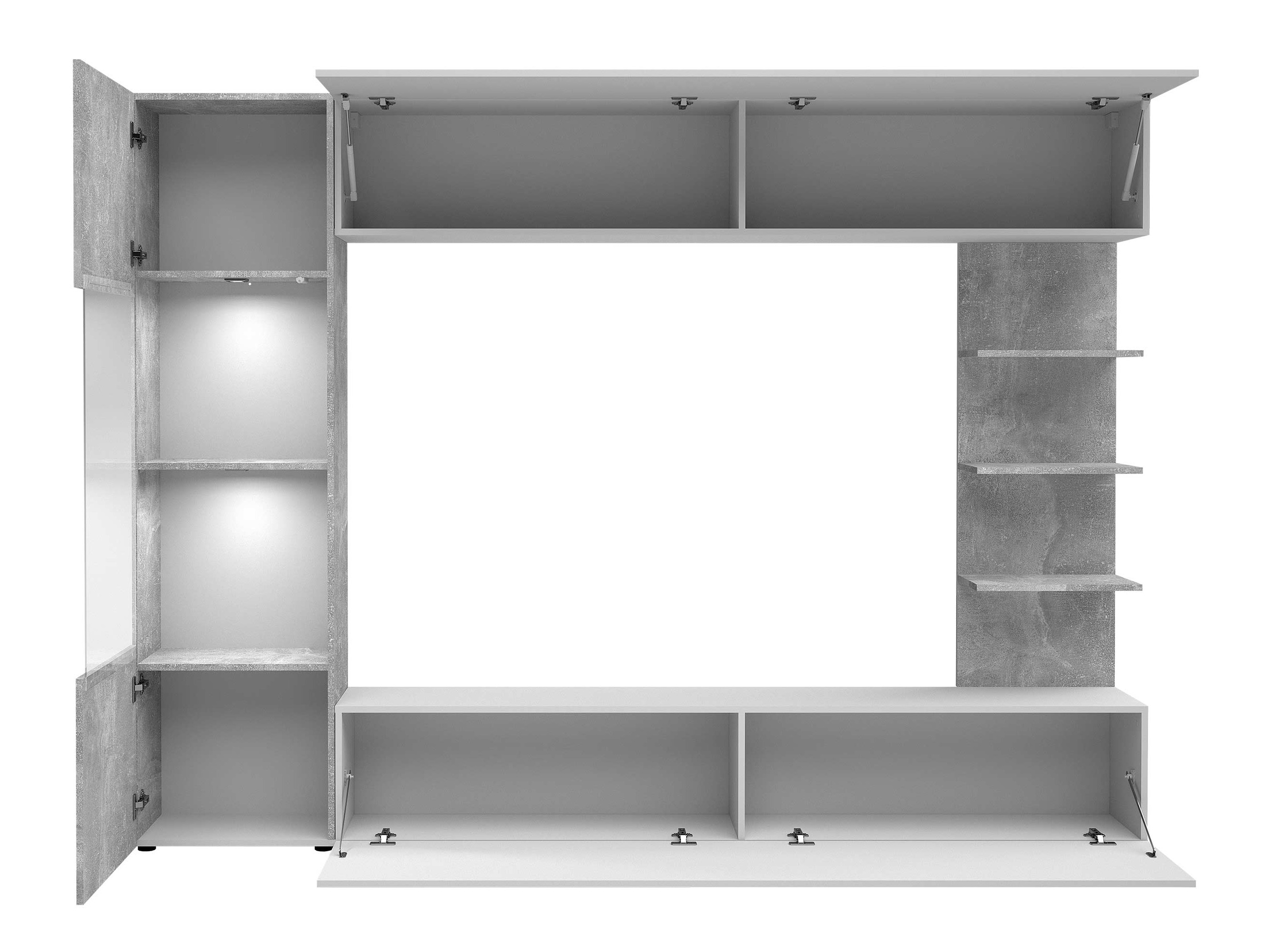 Set de living Comfivo Animus (Alb + Beton)