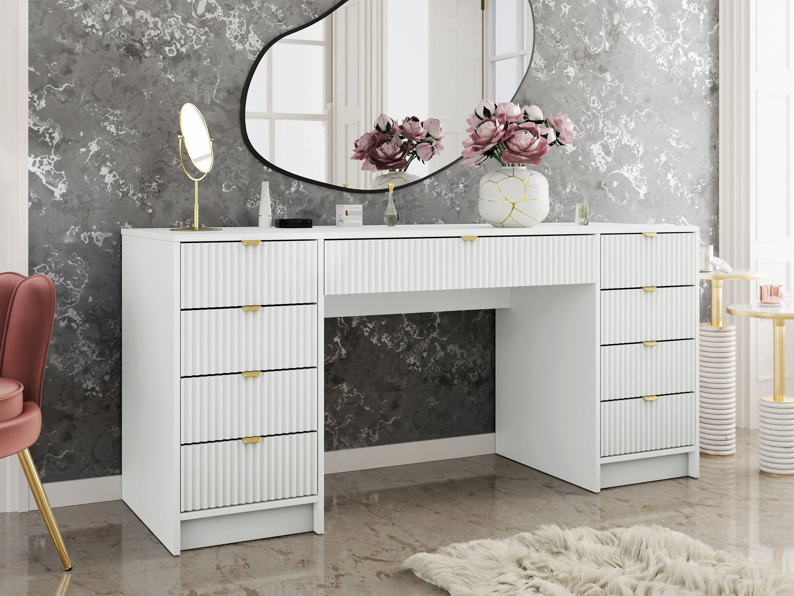 Birou Comfivo Papilio I (Alb)