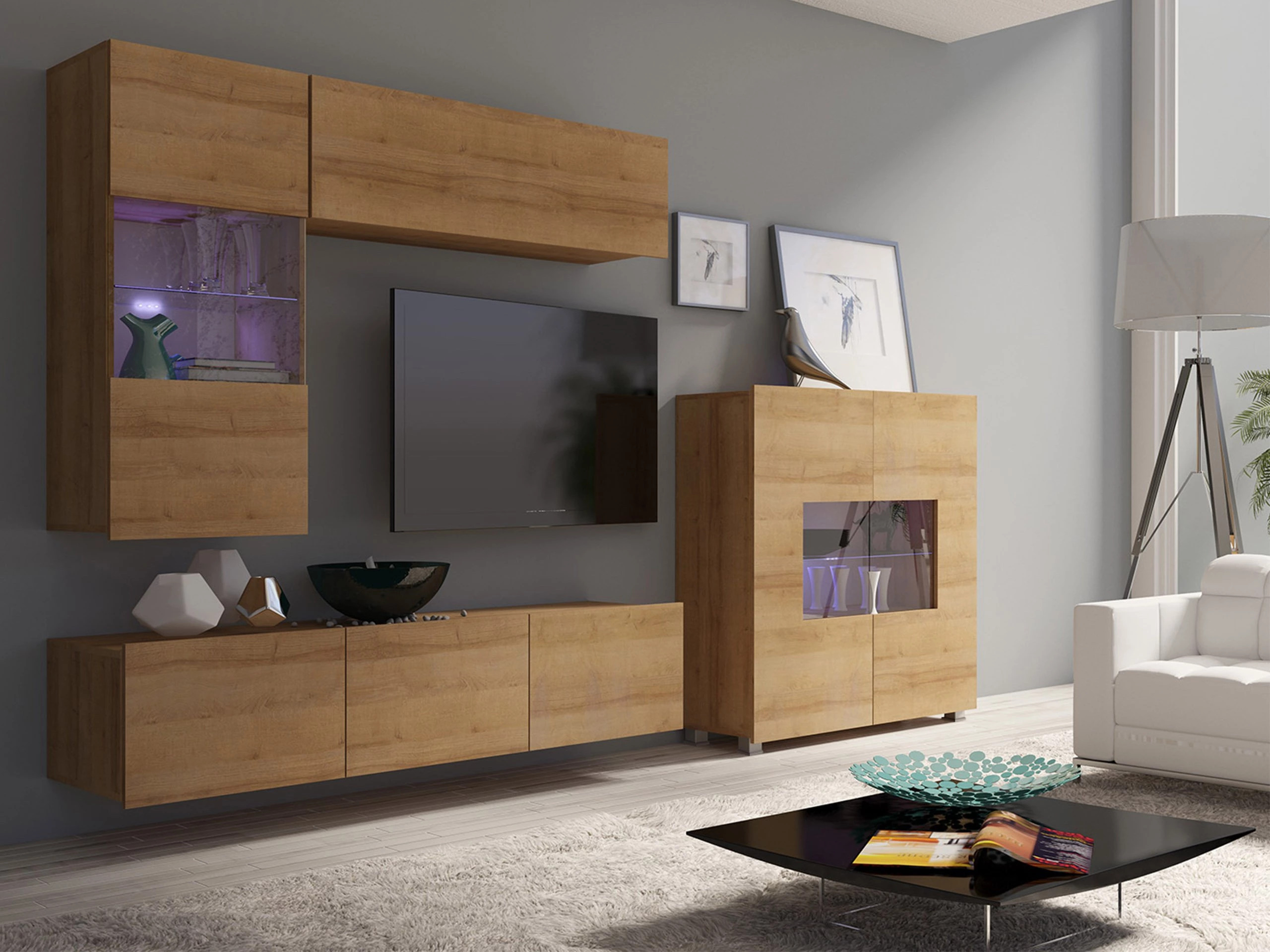 Set de living Remus III (Stejar auriu)
