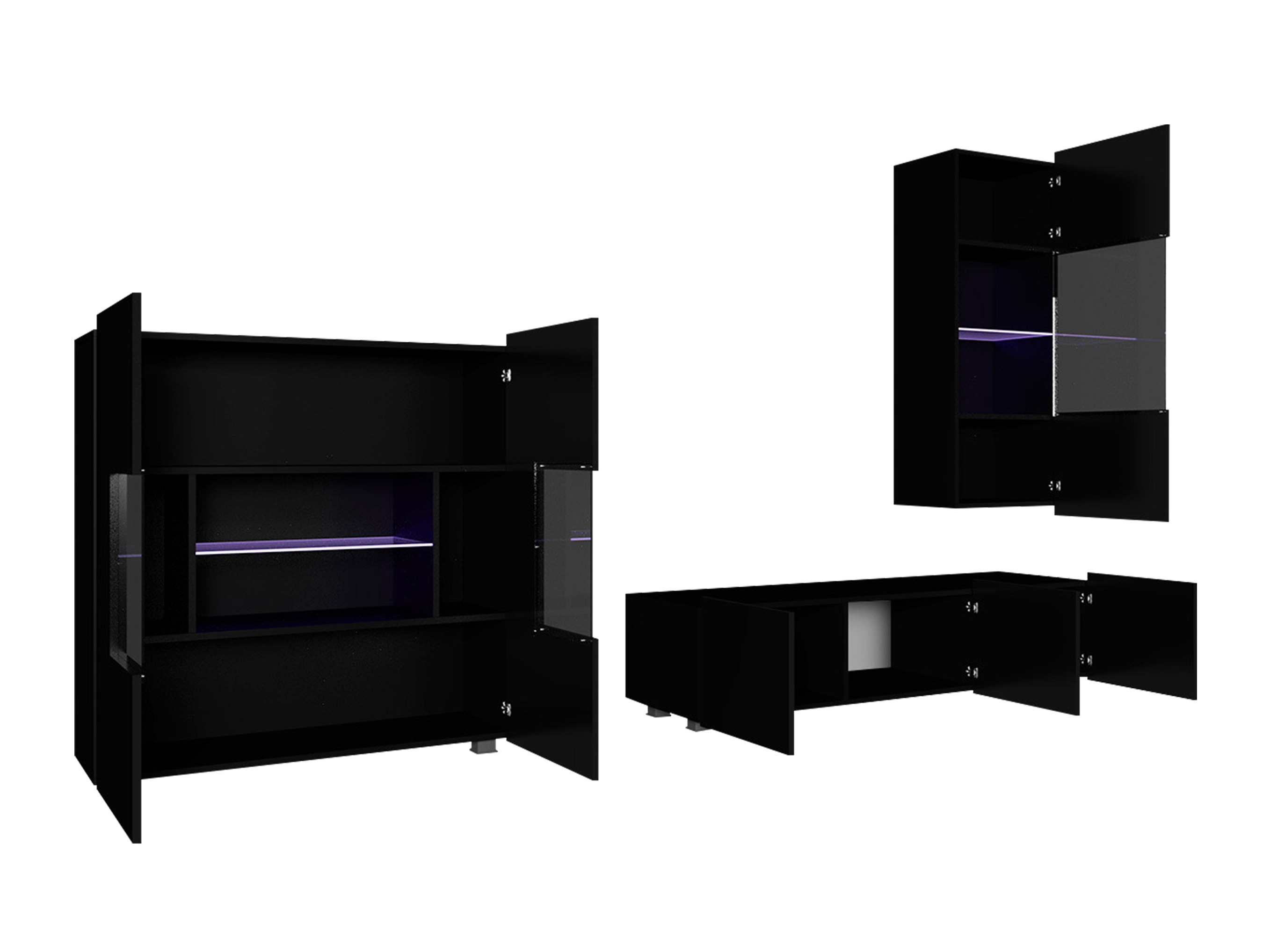 Set de living Remus VII (Alb + Alb lucios)