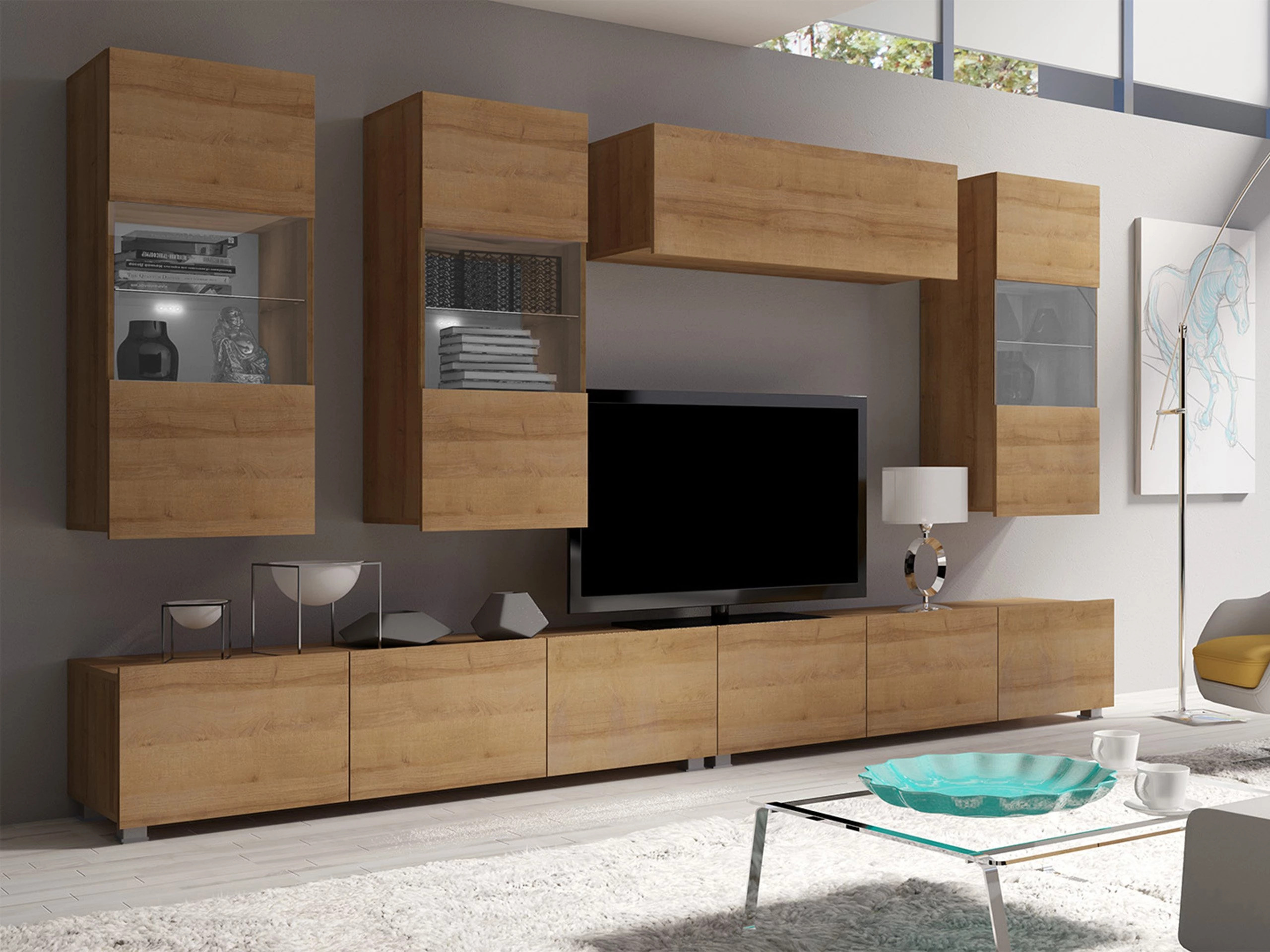 Set de living Remus V (Stejar auriu)