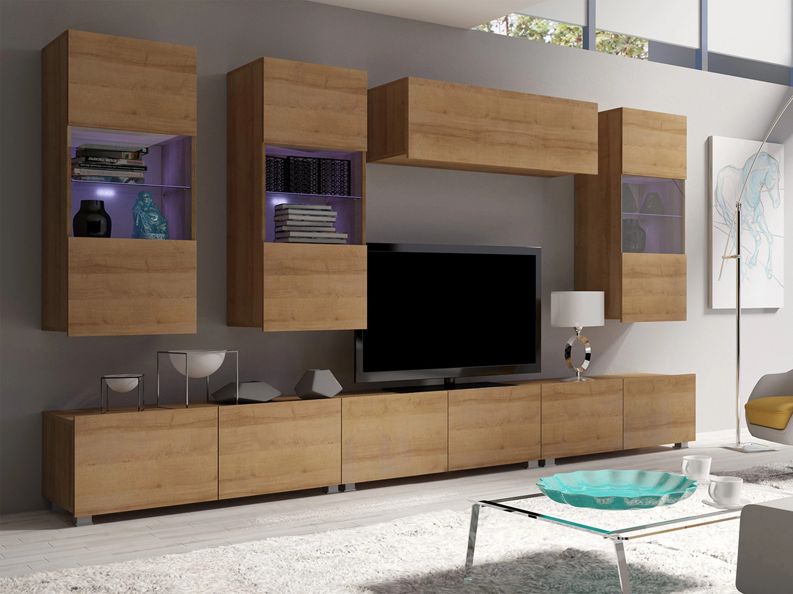 Set de living Remus XI (Stejar auriu)