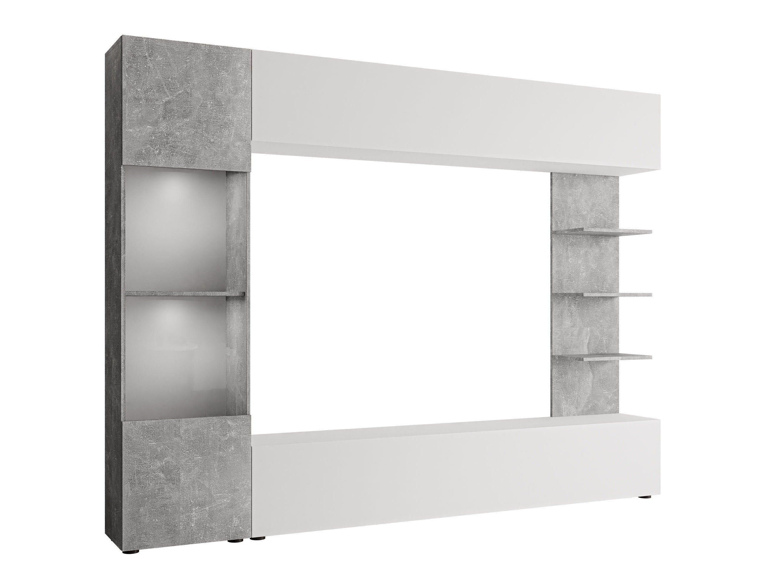 Set de living Comfivo Animus (Alb + Beton)