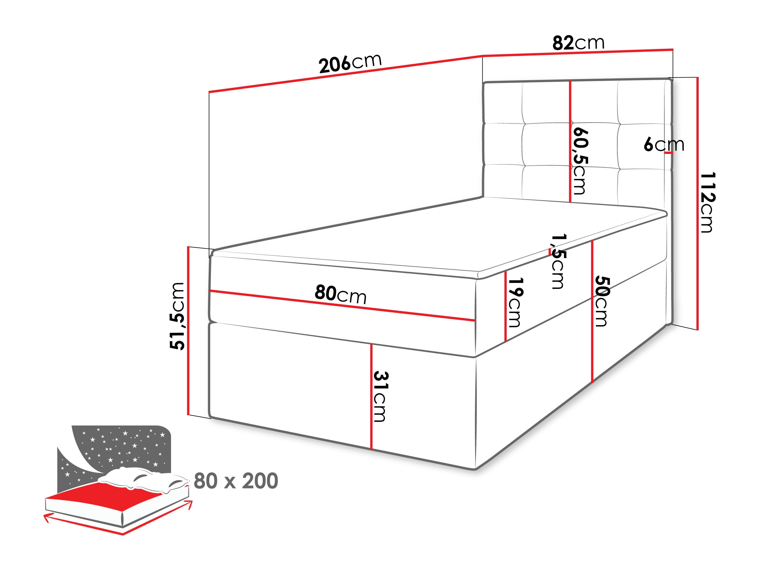 Pat boxspring Comfivo Osculum II (Lambi 11)