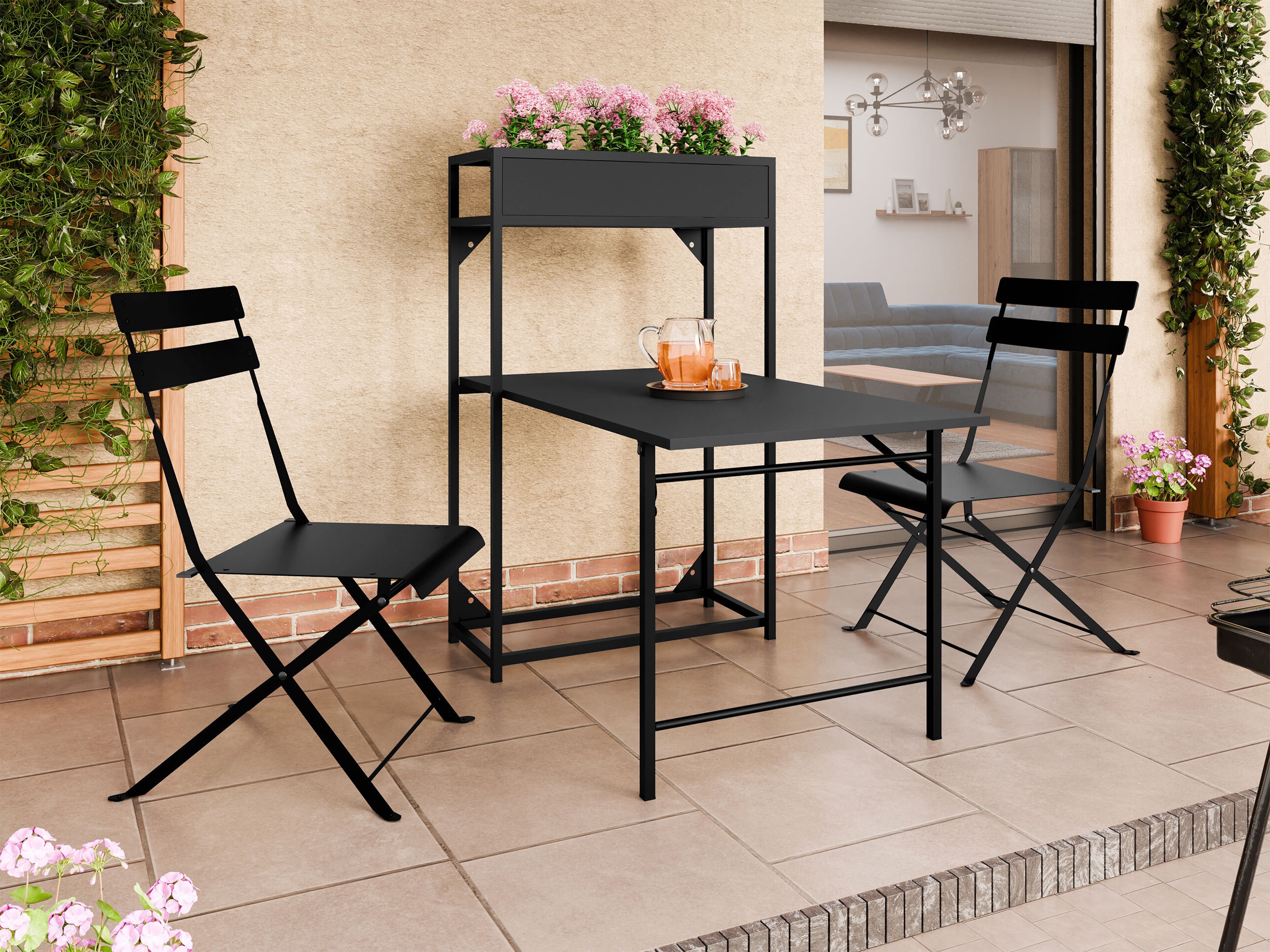 Set de balcon Lenitus (Negru)