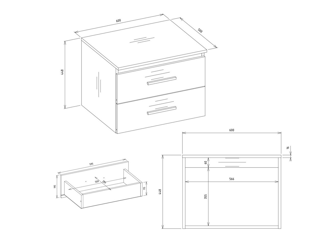 Cabinet atârnat pentru baie Nolmaru 112 (Alb)