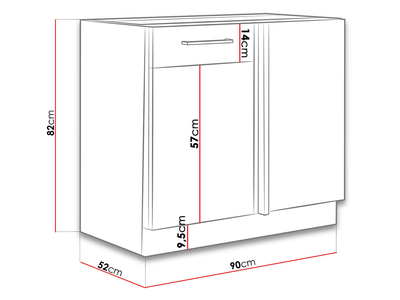Dulap modular cu uși Wood White 103
