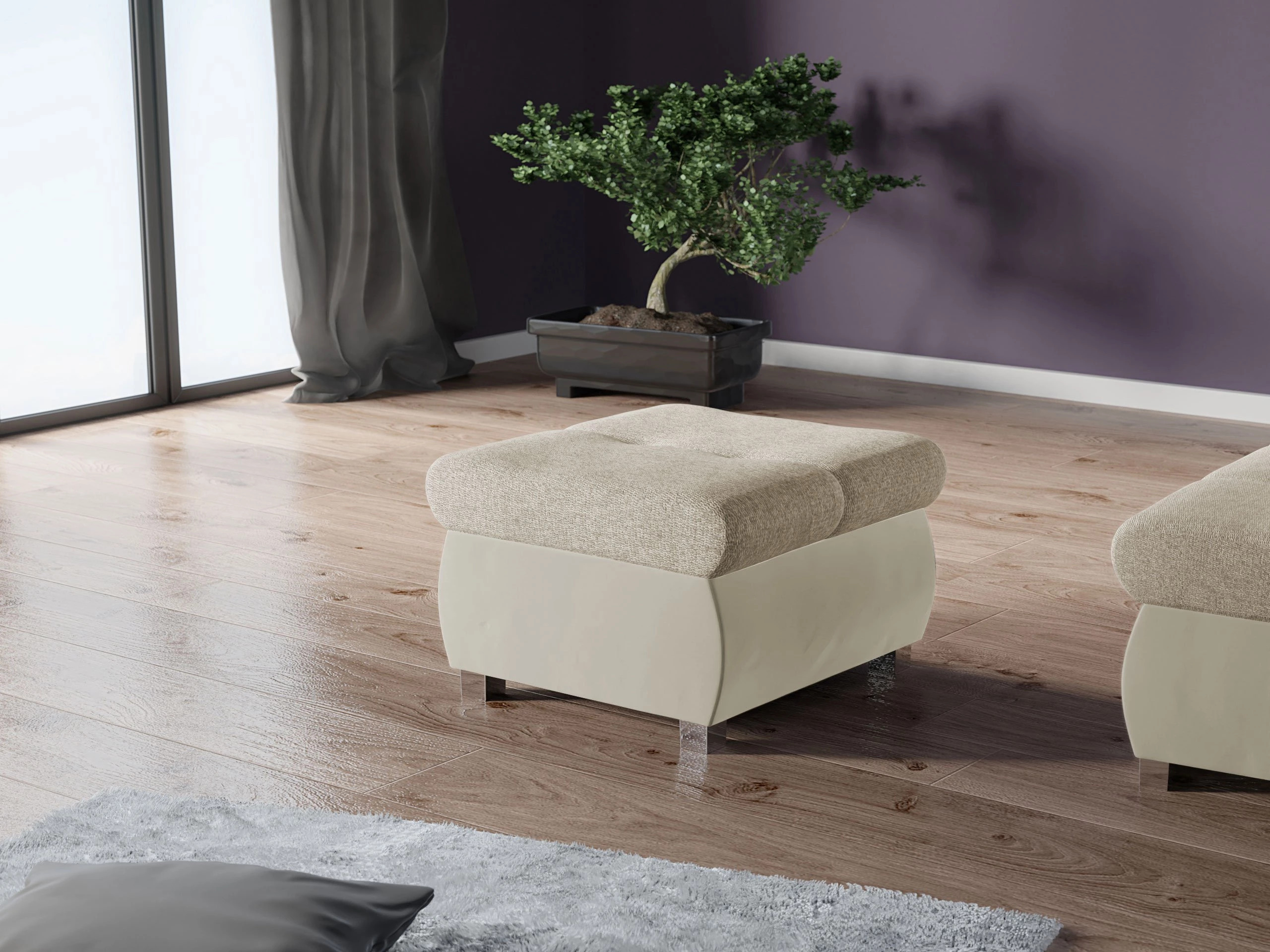 Taburet tapițat Comfivo Nitor (Magic Velvet 2201 + Matana 17)