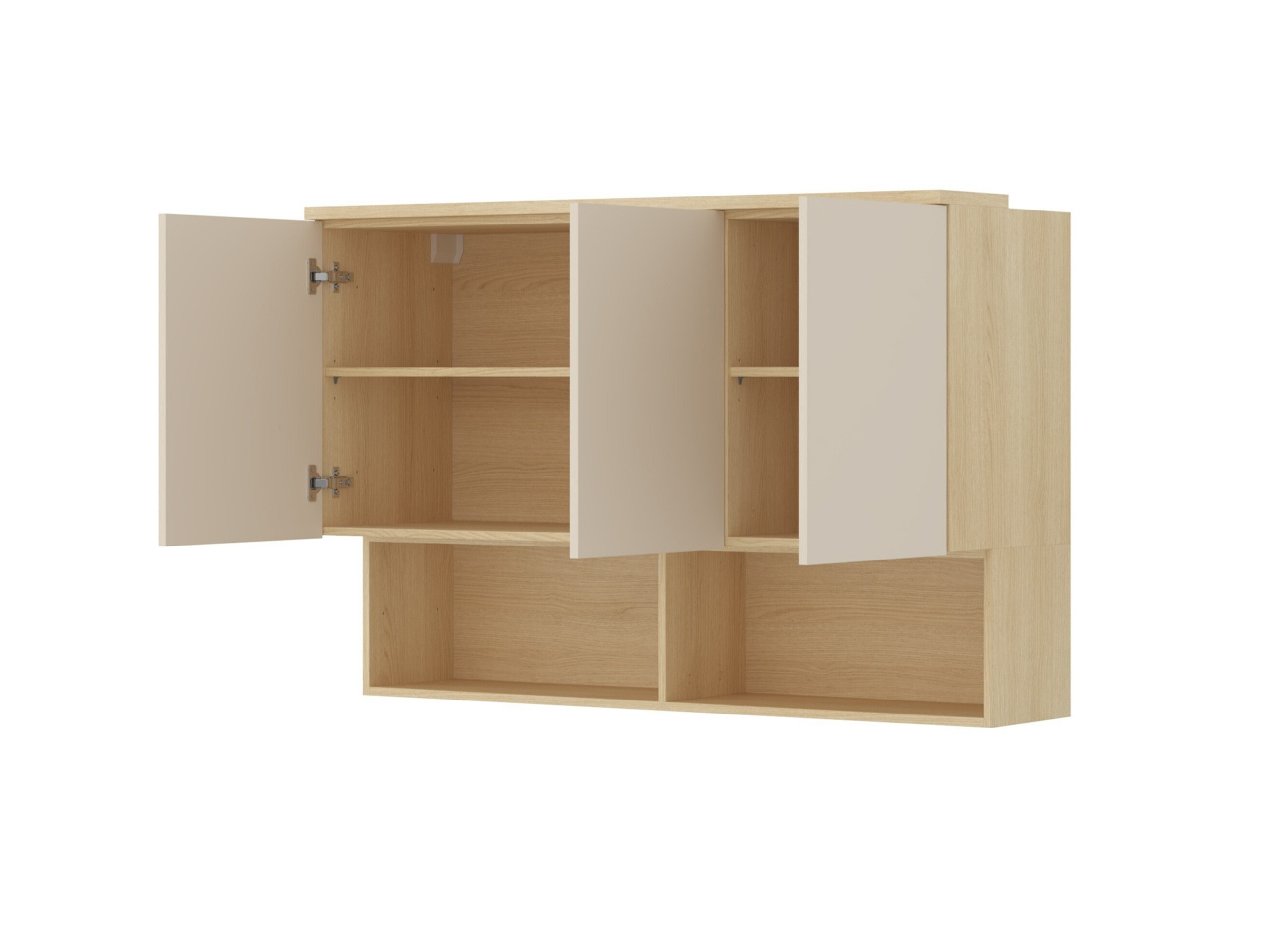 Dulap de perete Nolcala 104 (Stejar + Bej)