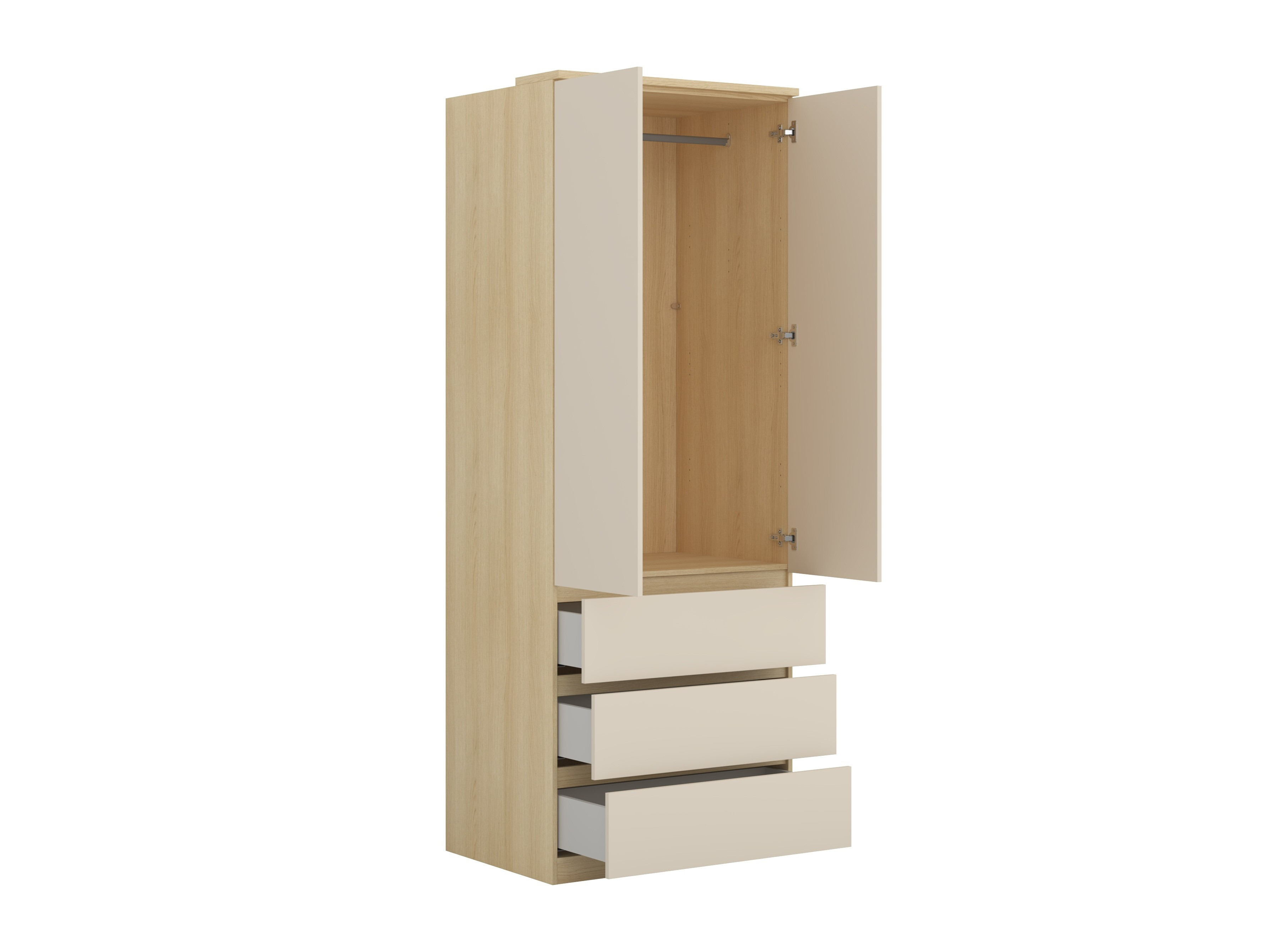 Dulap Nolcala 110 (Stejar + Bej)