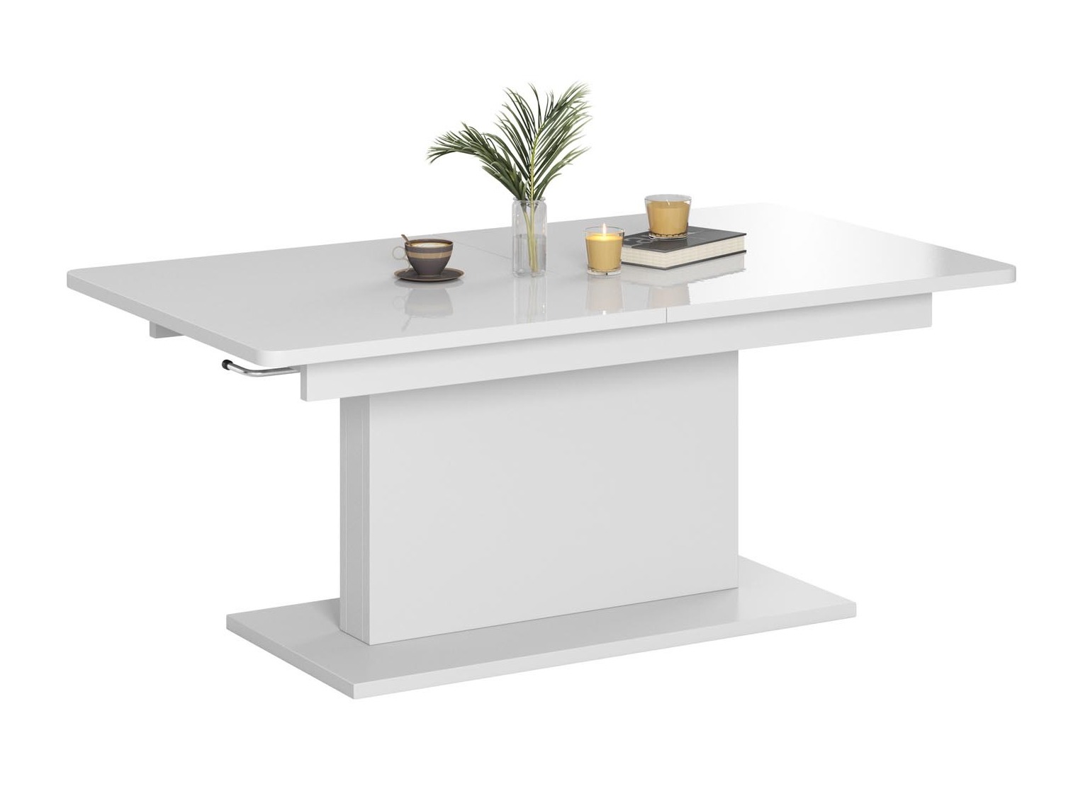 Măsuță de cafea extensibila Houston 1253 (Mat alb)
