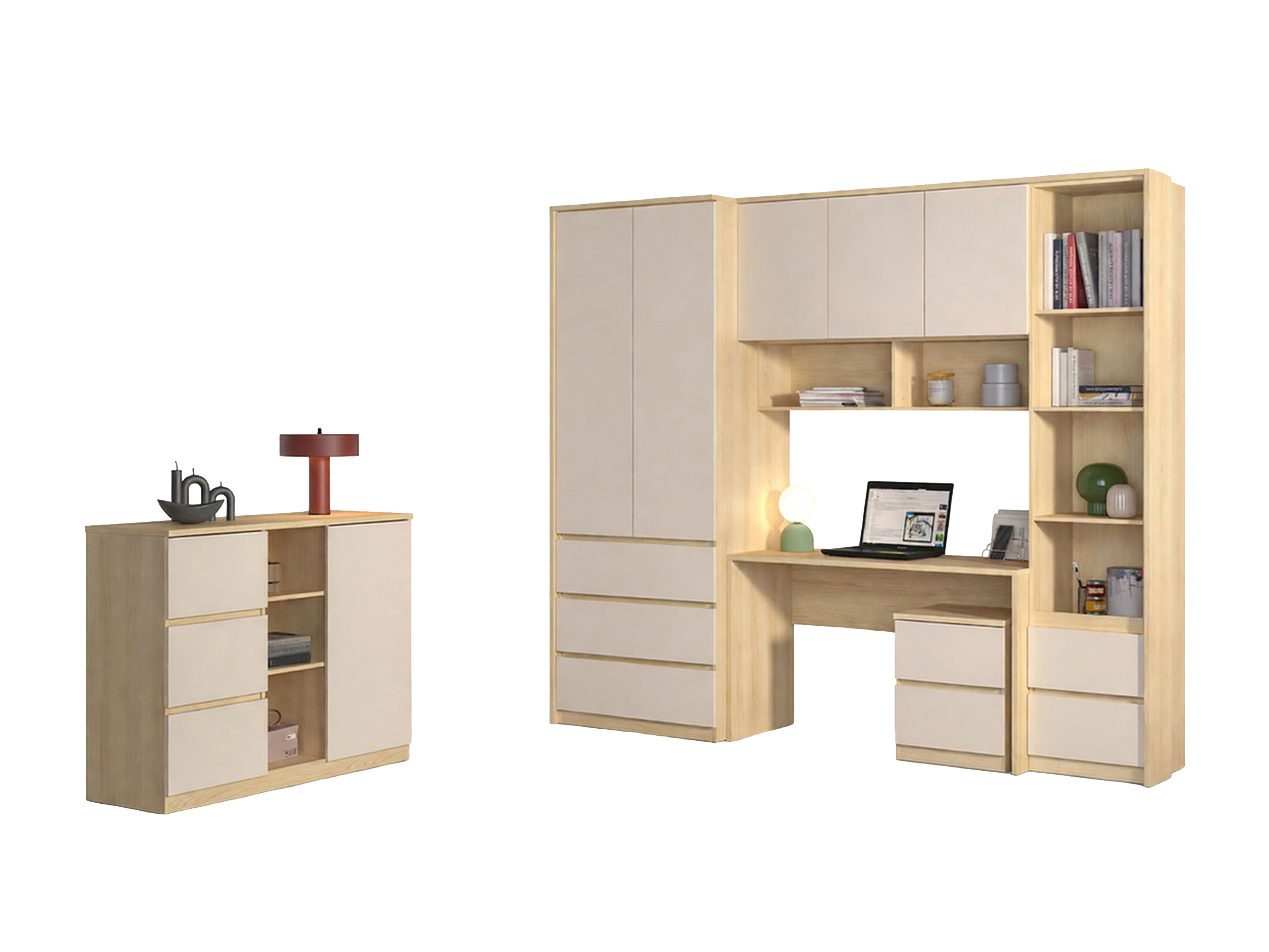 Set de mobilier Nolcala 122 (Stejar + Bej)