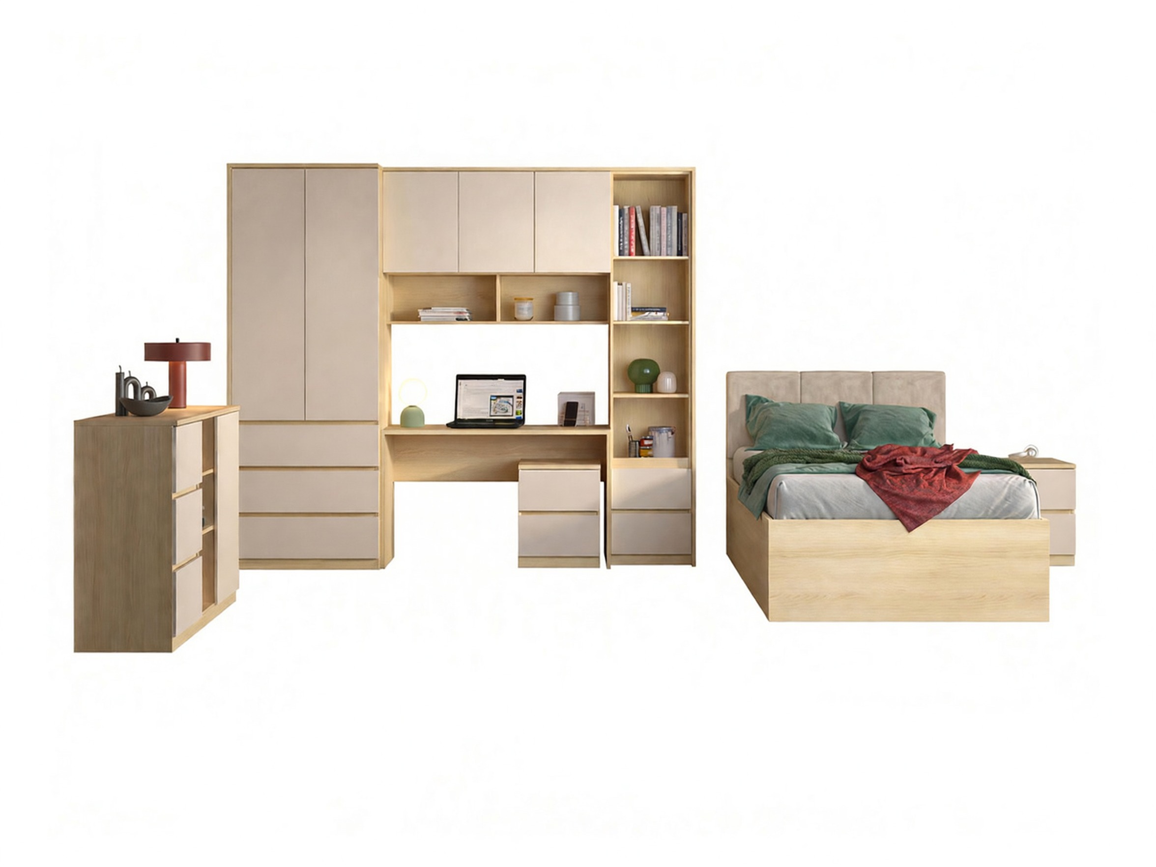 Set de mobilier Nolcala 123 (Stejar + Bej)