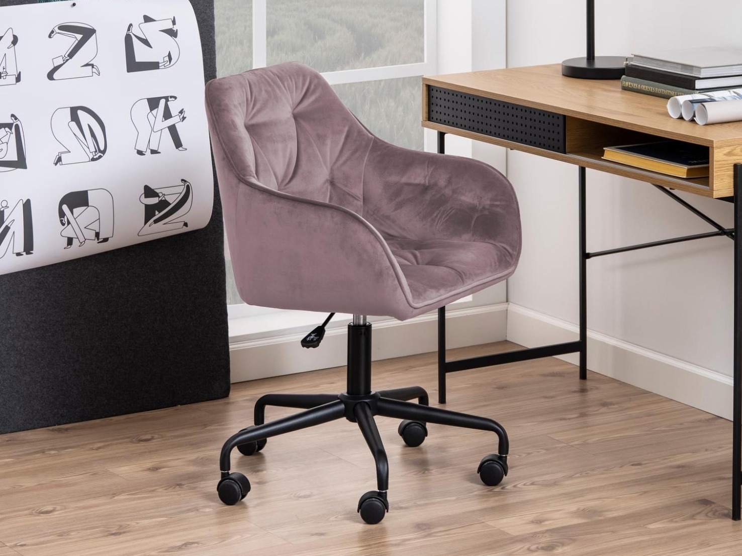 Scaun de birou Norsica 475 (Roz Dusty)