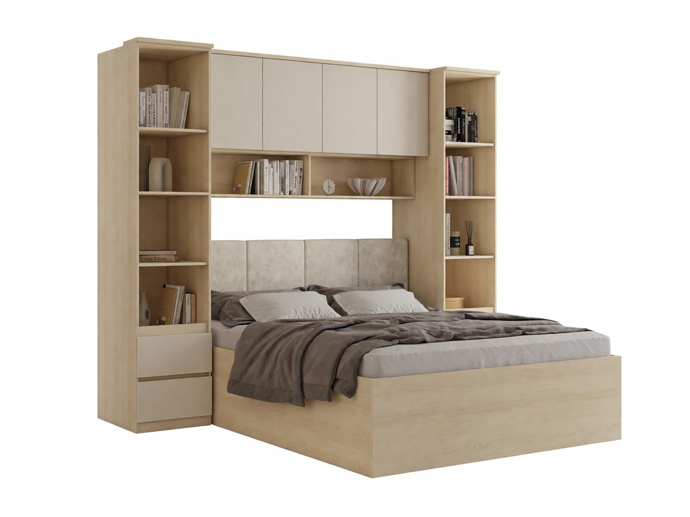 Set dormitor Nolcala 124 (Stejar + Bej)