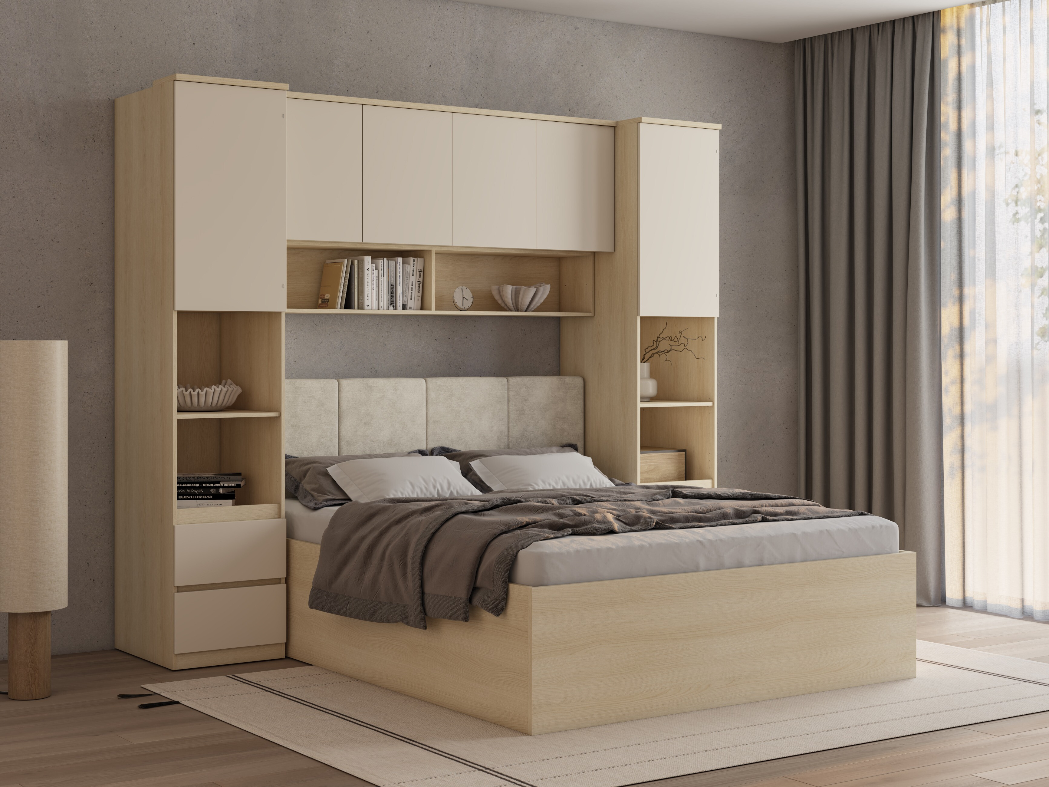 Set dormitor Nolcala 126 (Stejar + Bej)