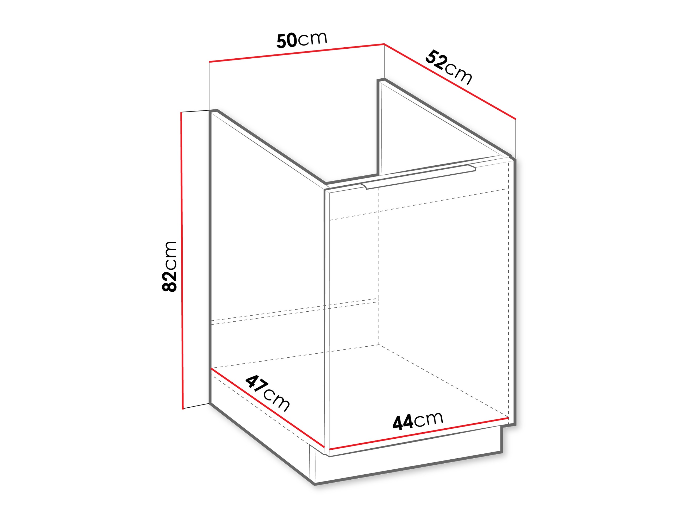 Dulap modular cu uși pentru chiuvetă Sole 124