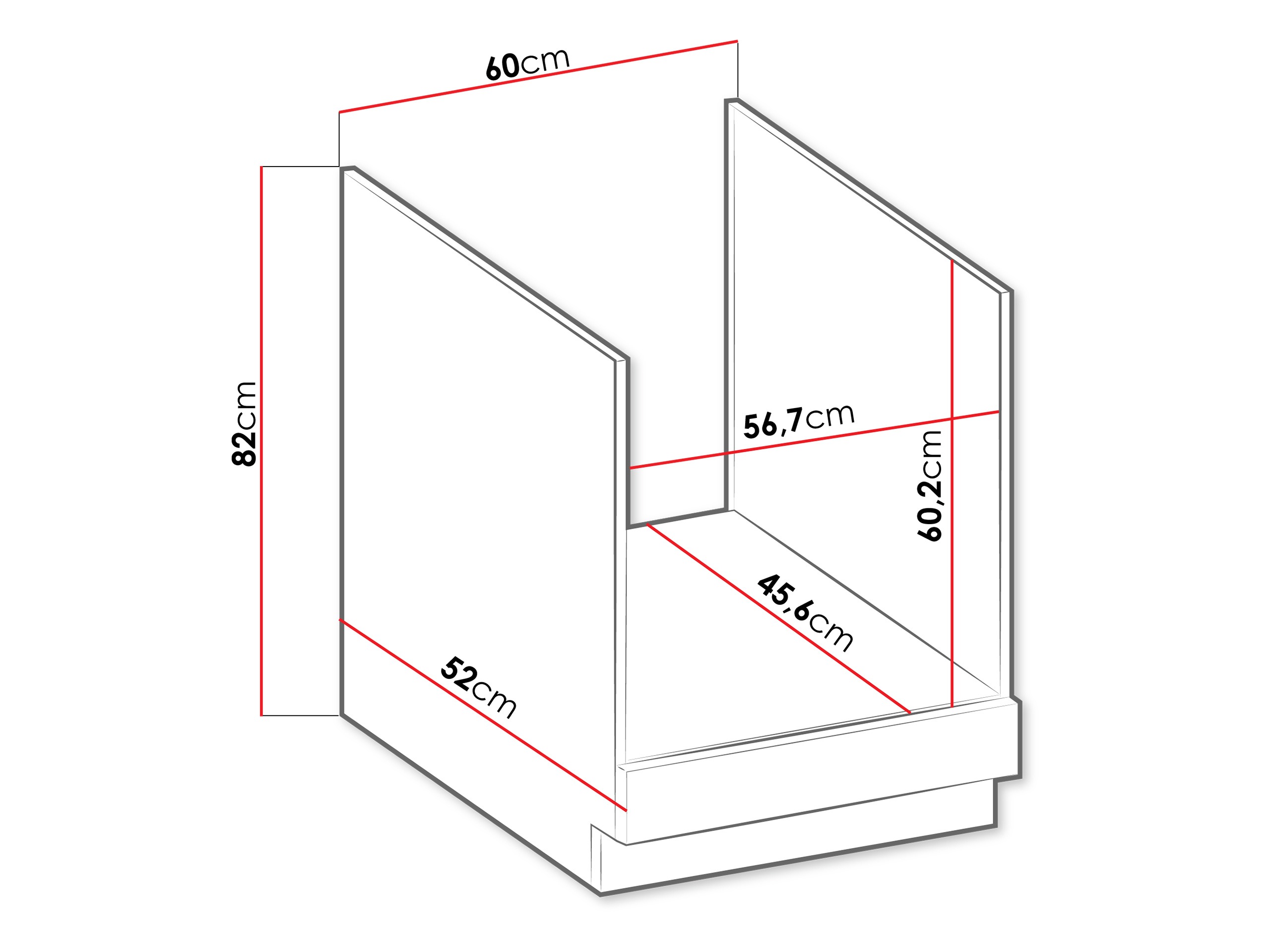 Dulap modular pentru electrocasnice incorporabile Sole 130