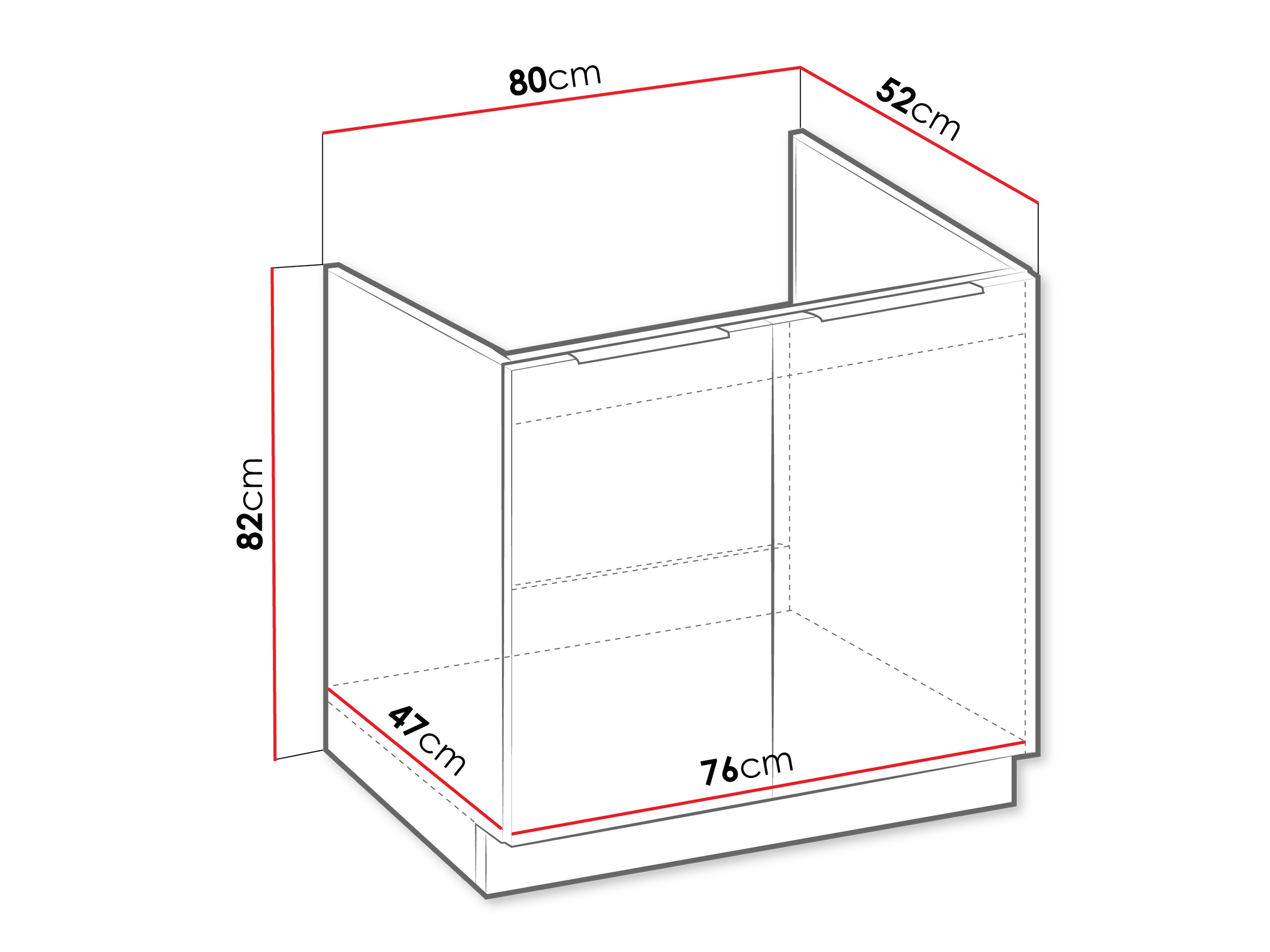 Dulap modular cu uși pentru chiuvetă Sole 153