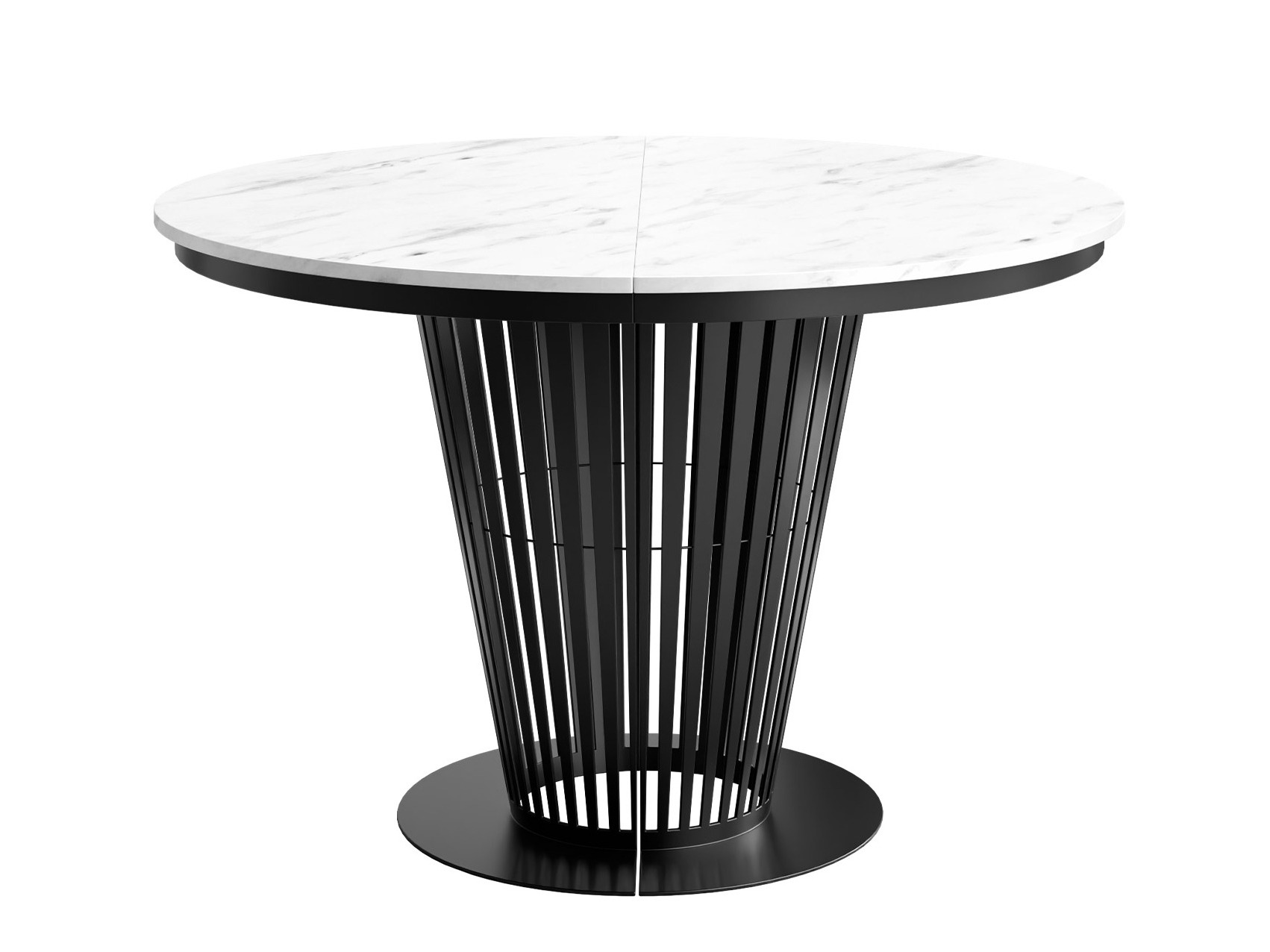 Masă Oswego 181 (Negru + Marmură albă)