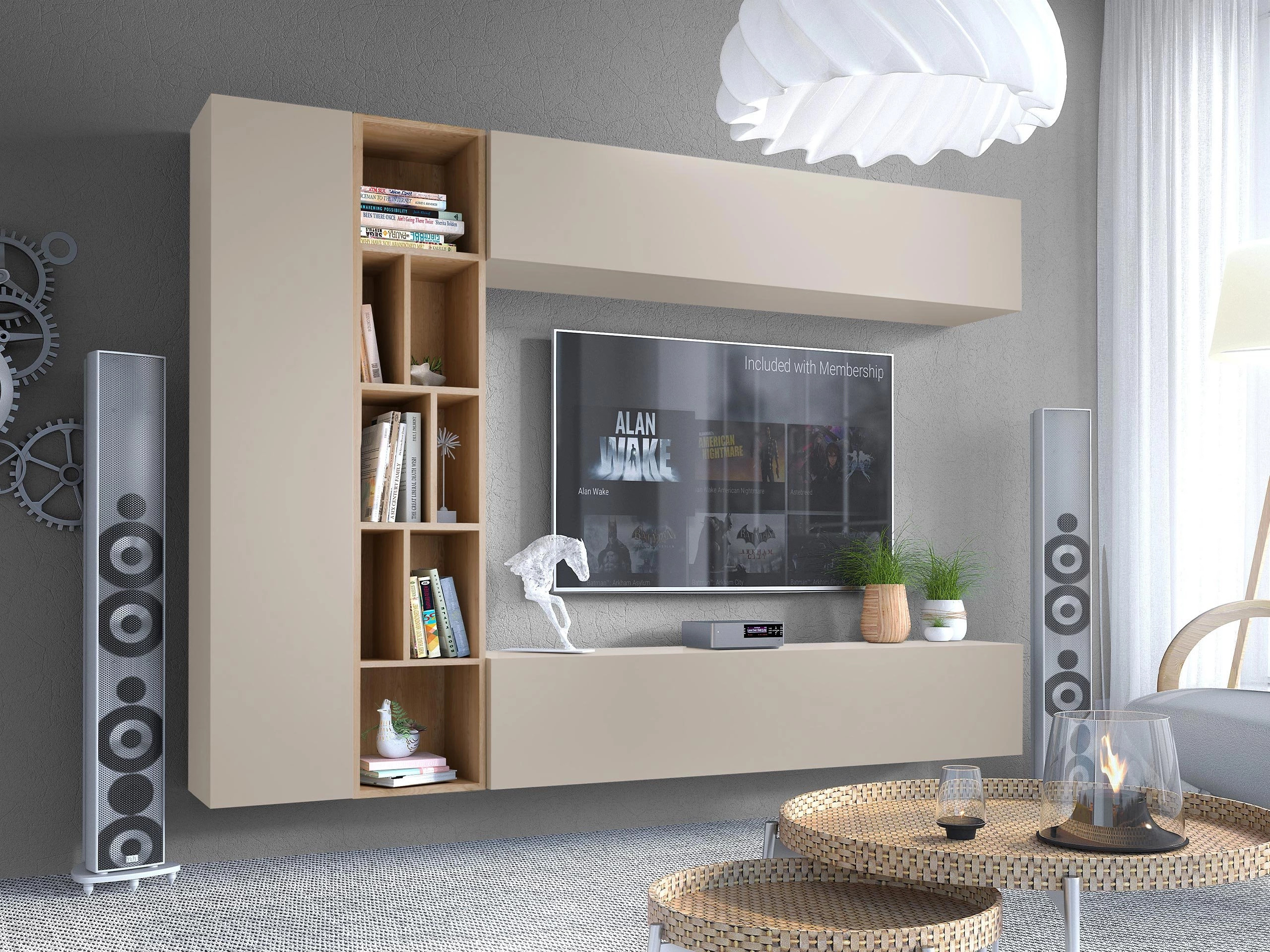 Set de living Comfivo Natura (Cașmir + Stejar Cremona)