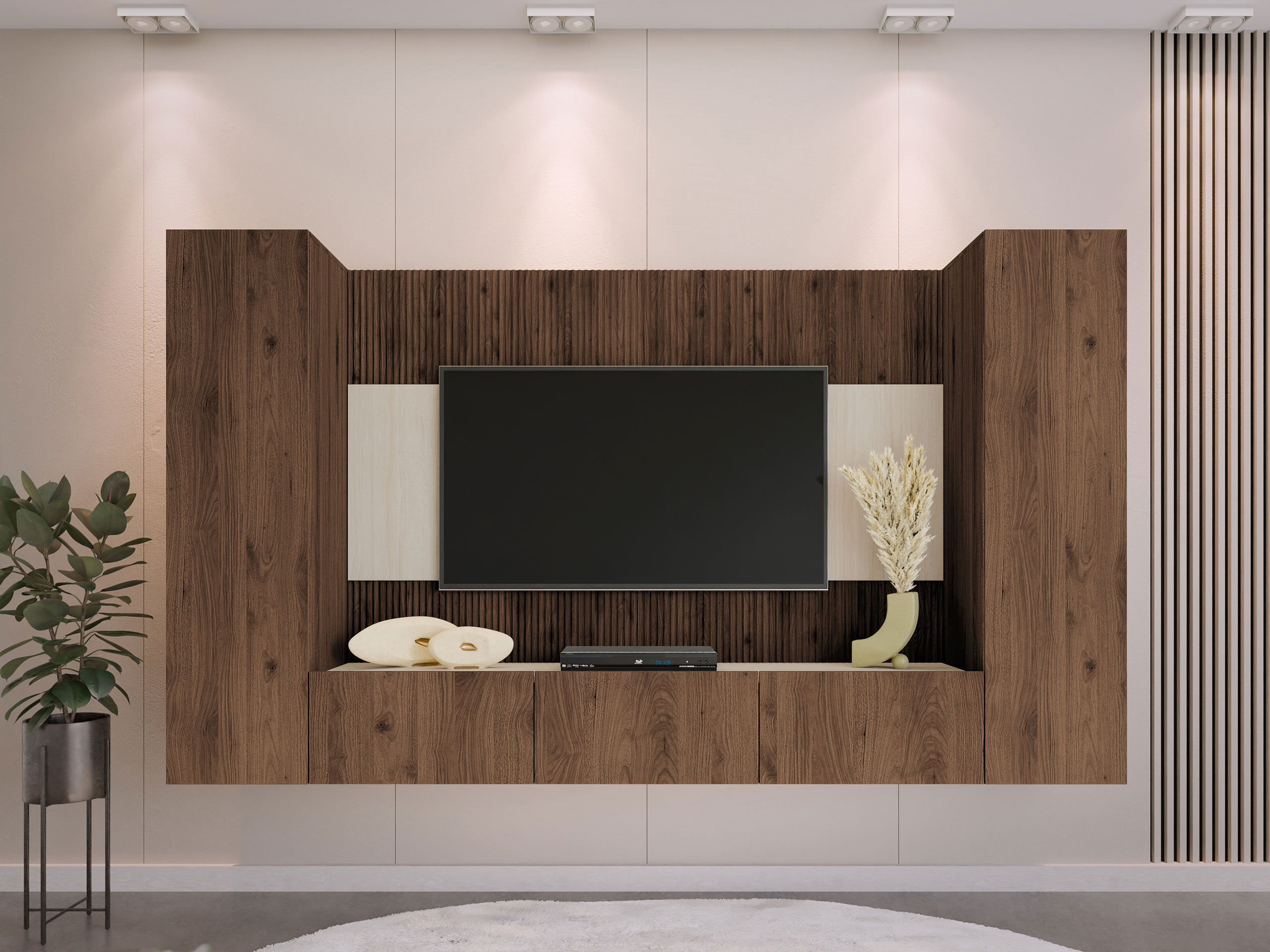 Set de living Comfivo Salix IV (Nuc + Deschis Travertine)