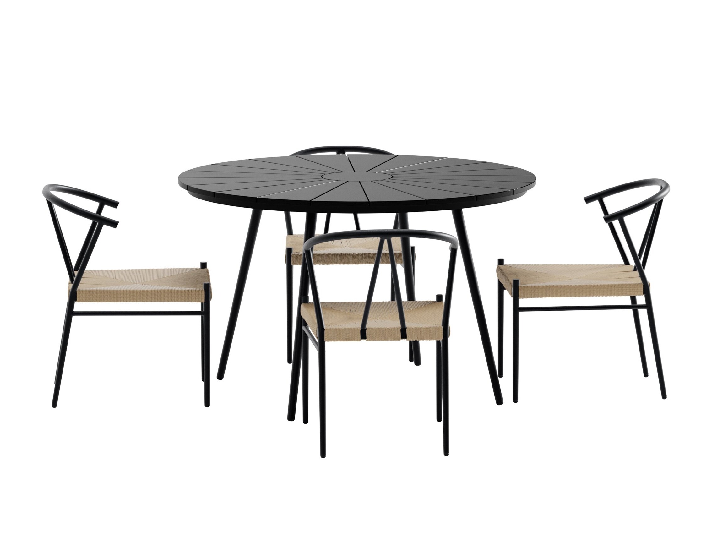 Mese și scaune Dallas 5254 (Negru + bej)