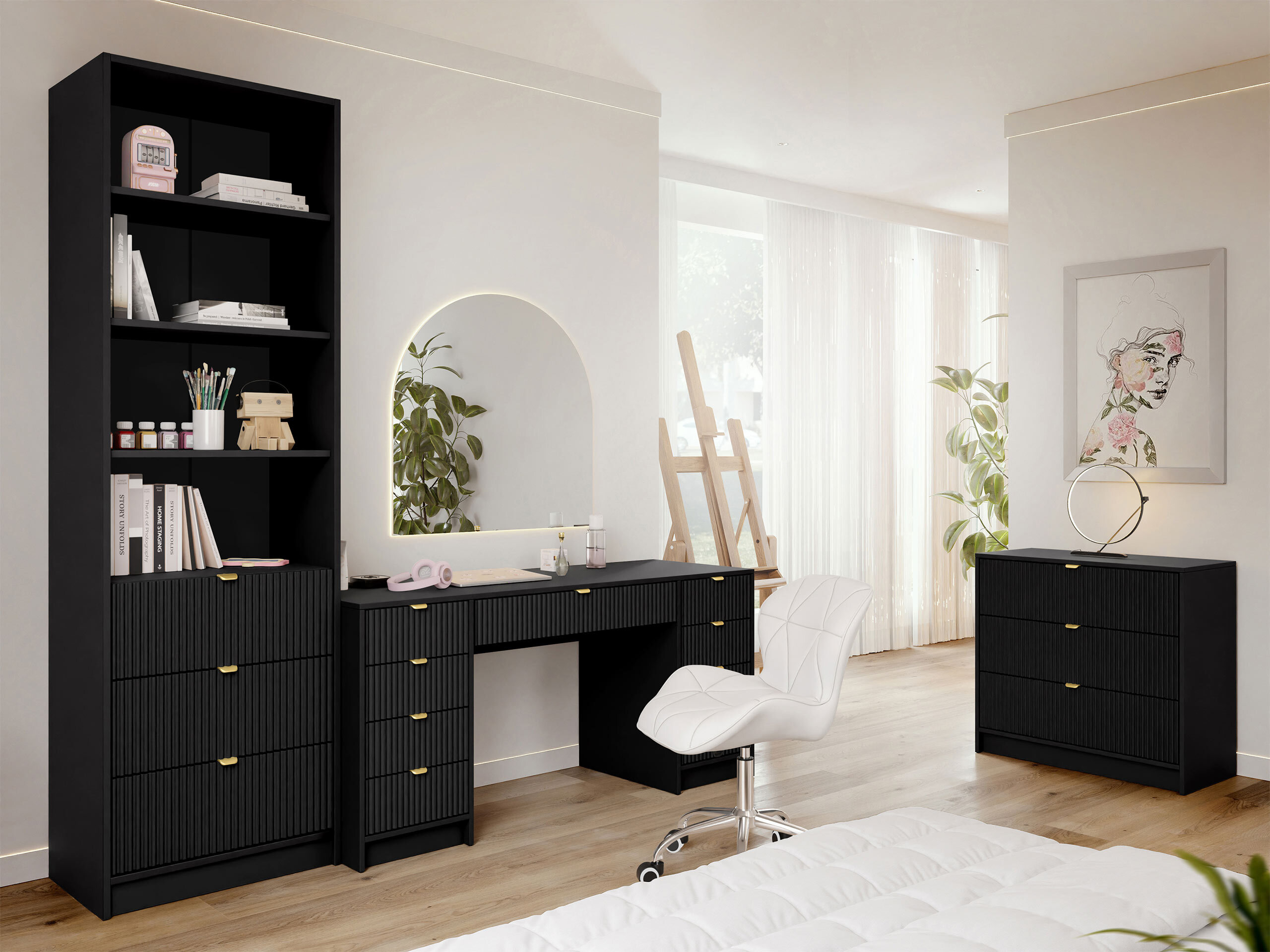 Raft Comfivo Papilio (Negru)