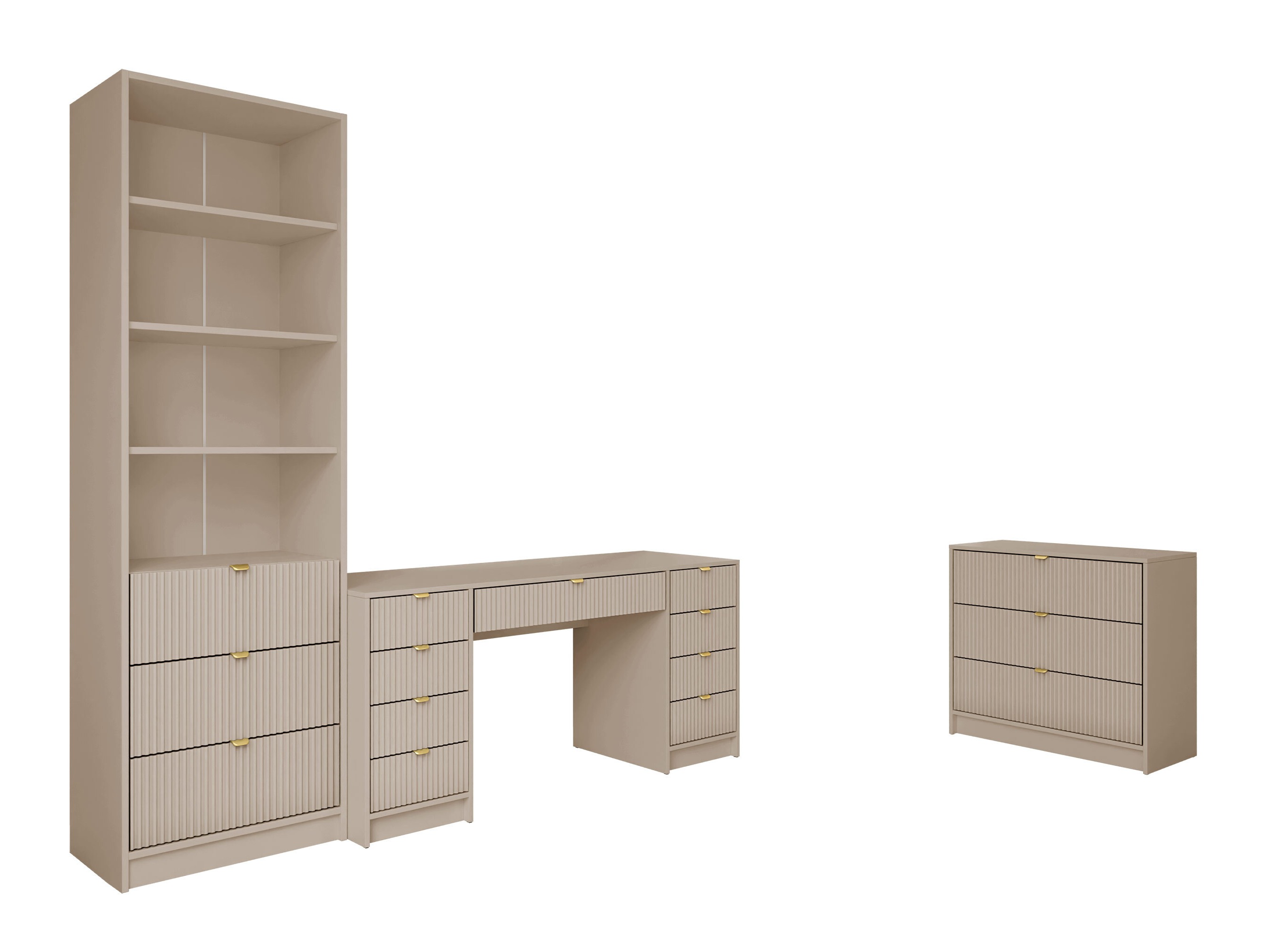 Set birou acasă Comfivo Papilio V (Bej)