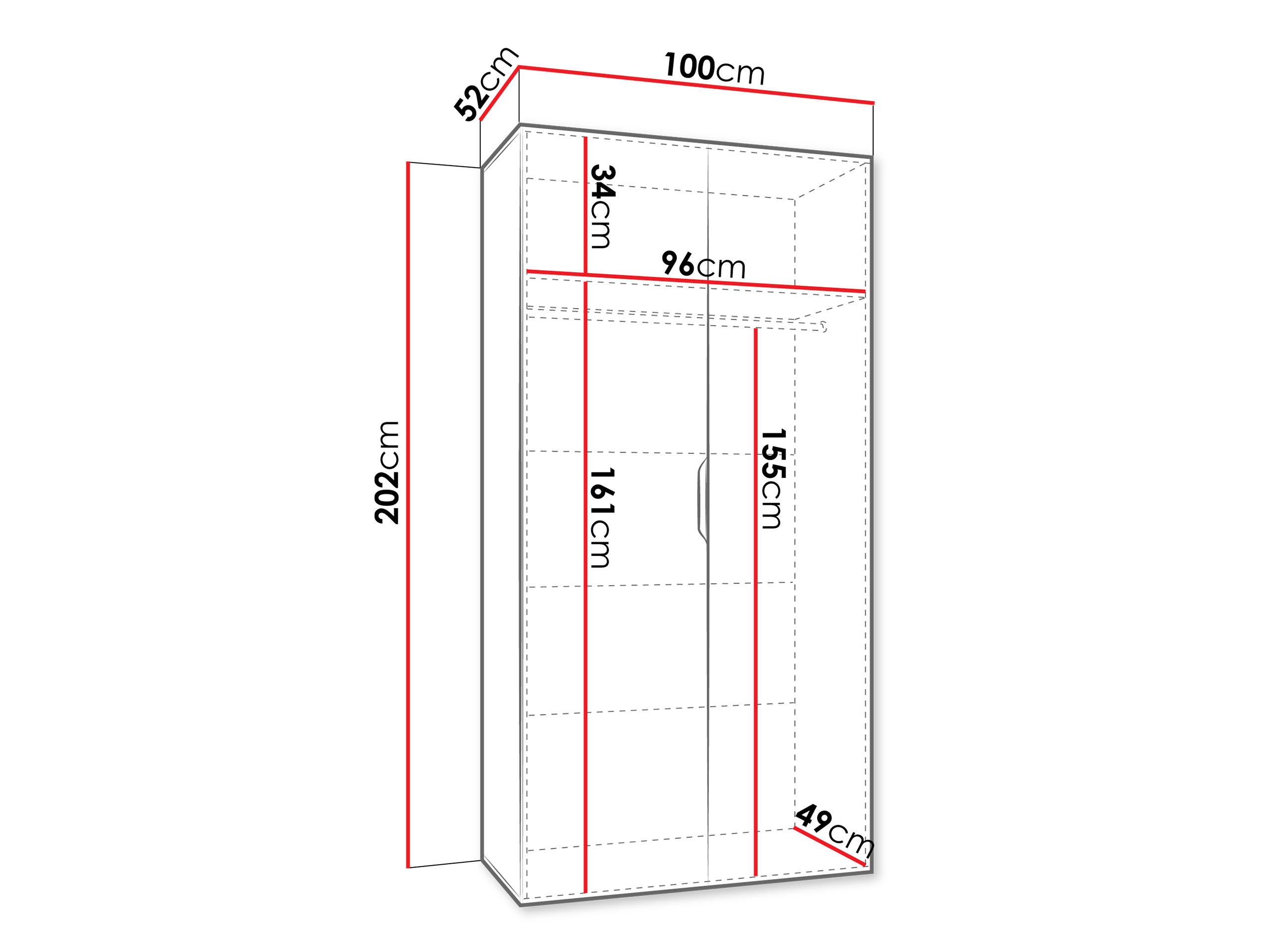 Dulap Hartford 623 (Negru)