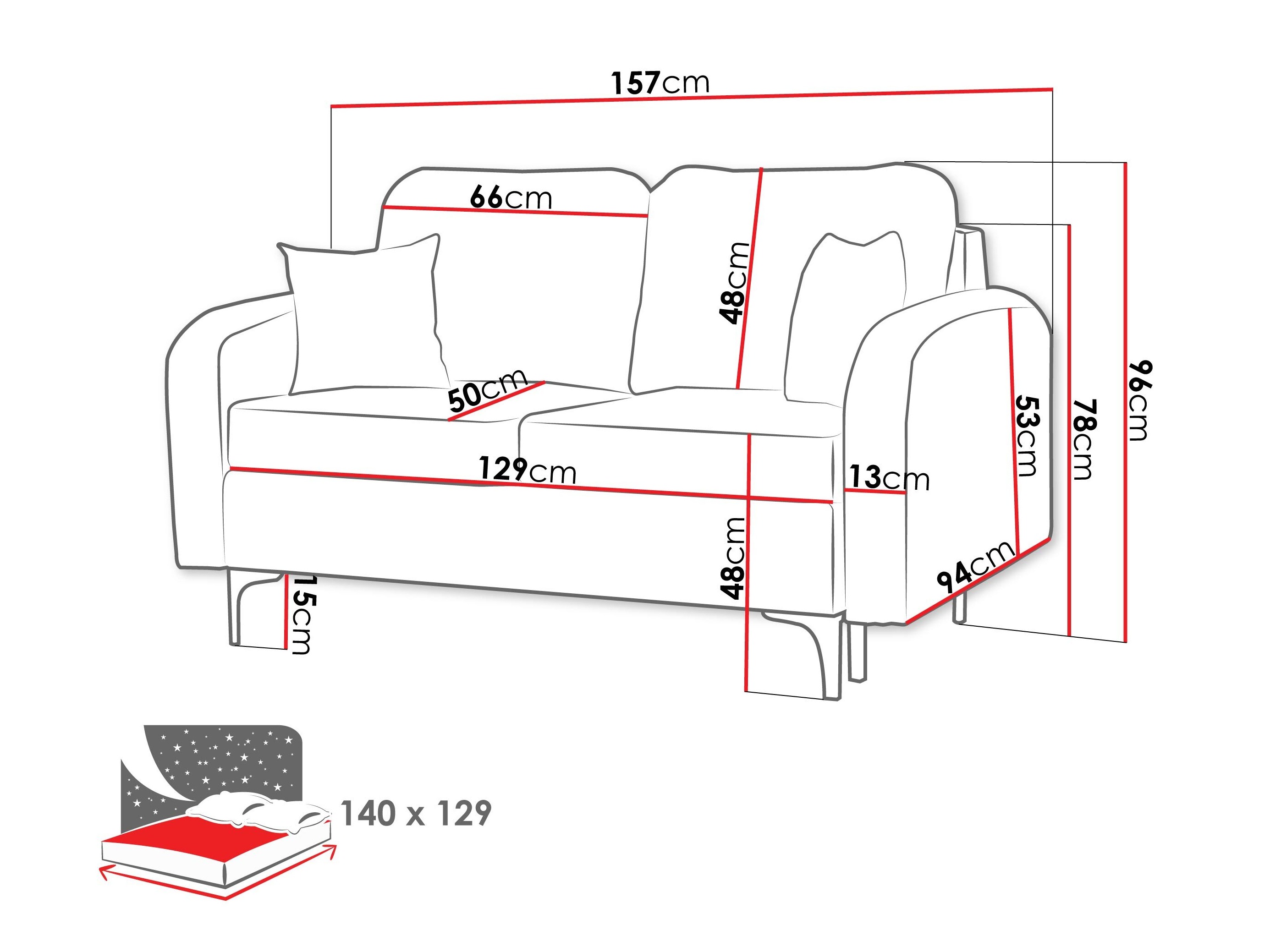 Canapea extensibilă Torlua 101 (Manila 25)