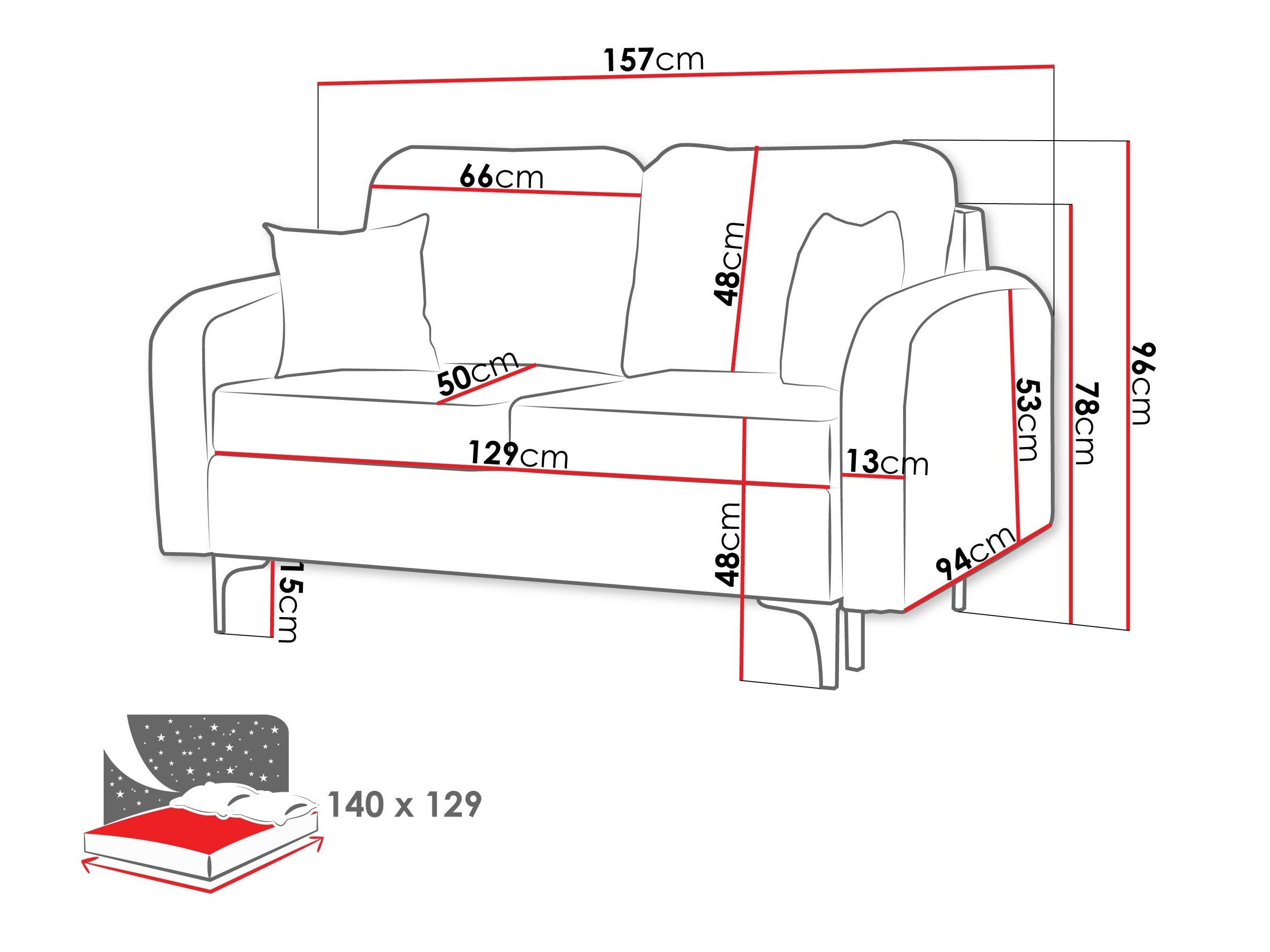Canapea extensibilă Torlua 101 (Manila 35)