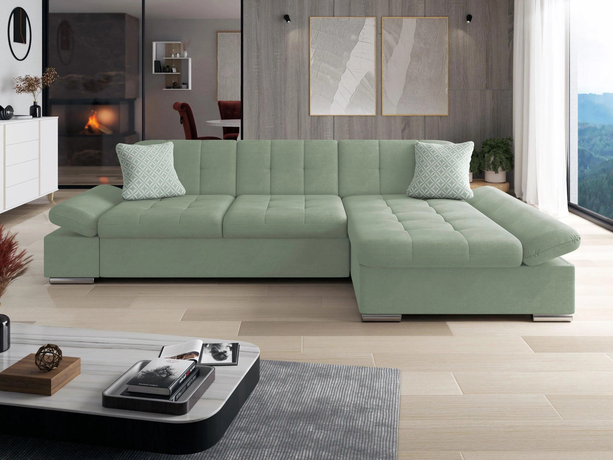 Colțar Comfivo Serenitas (Uttario Velvet 2954 + Evo 29)