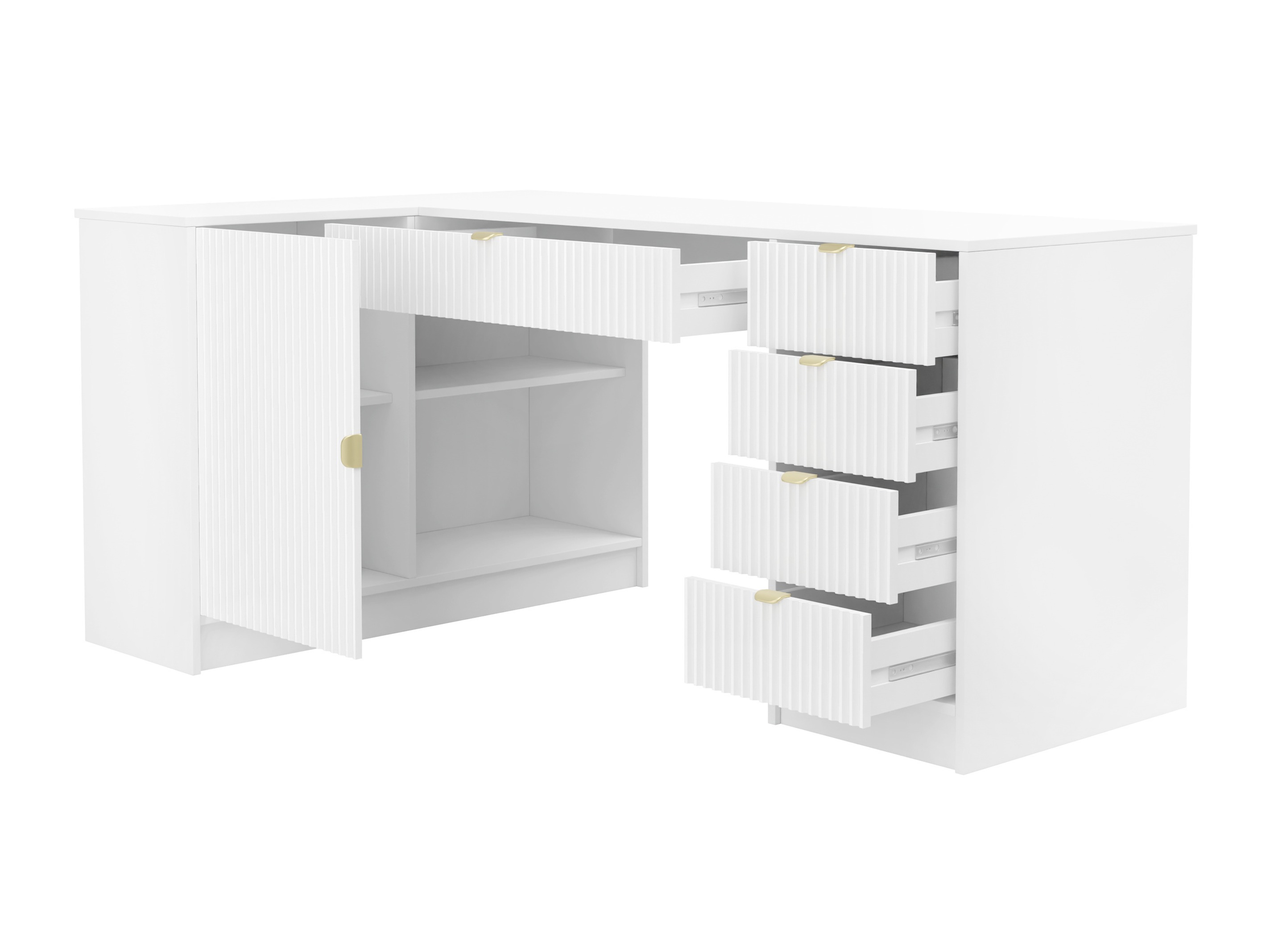 Birou de colt Comfivo Papilio II (Stejar)