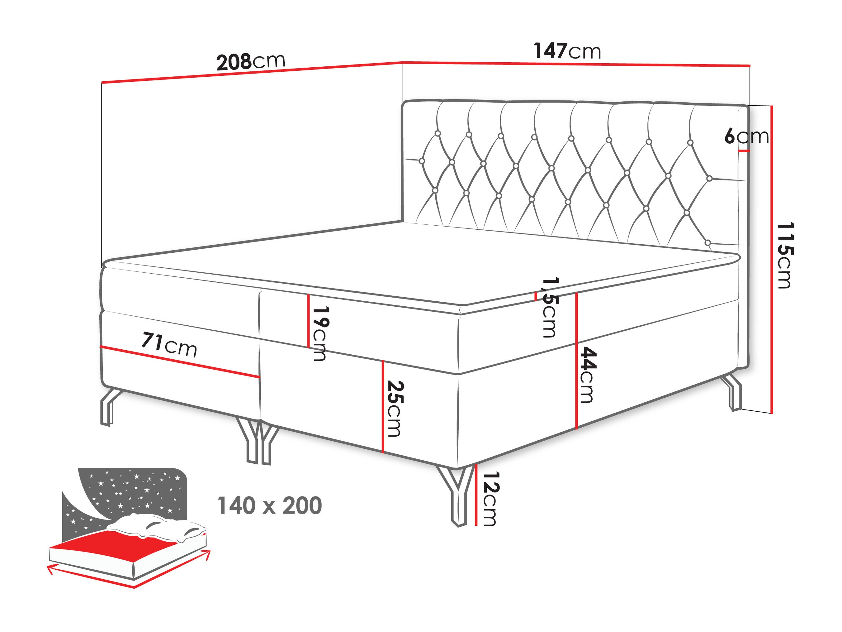 Pat boxspring Focus (Fresh 09)