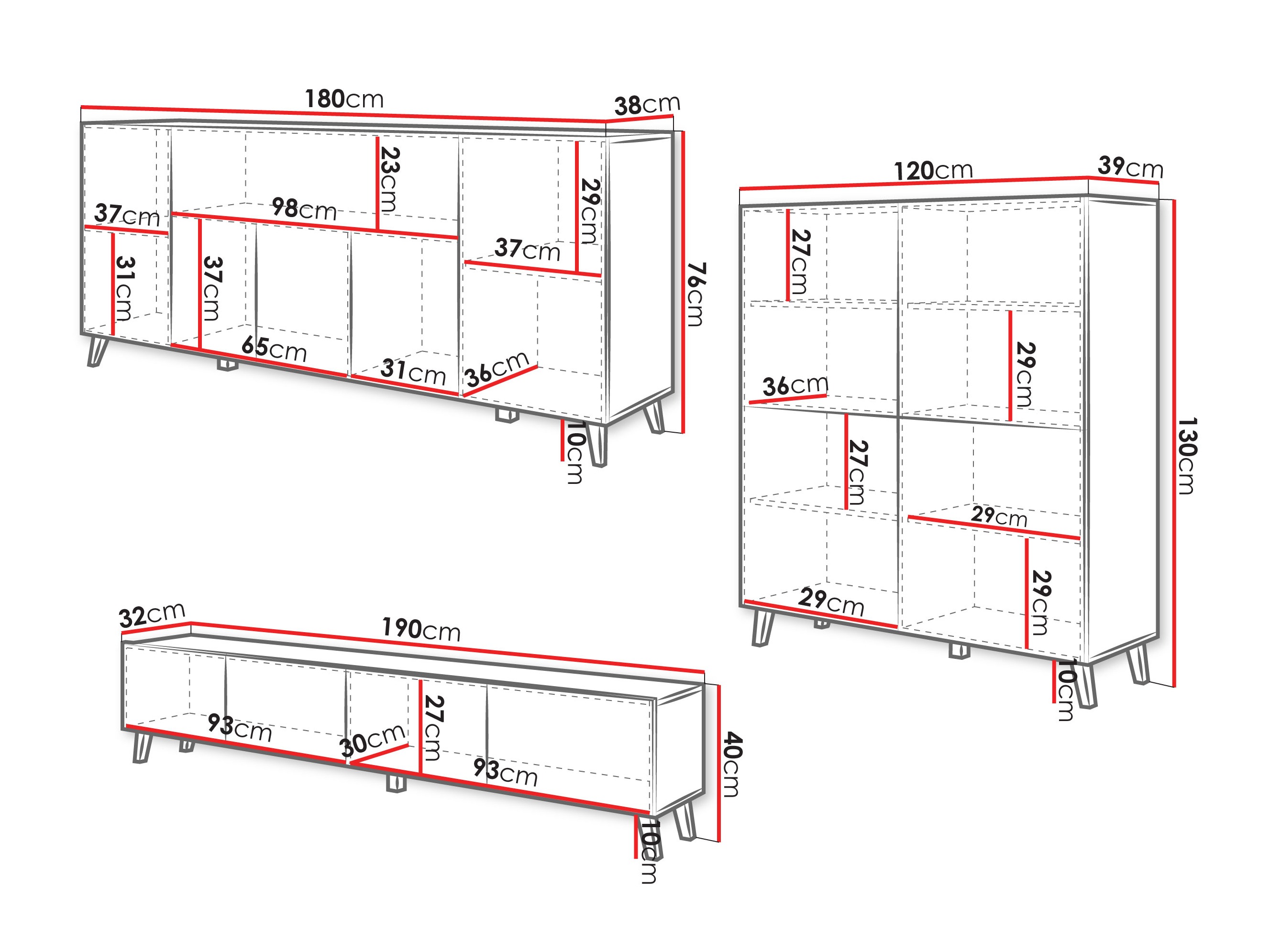 Set de living Levtive 104 (Alb)