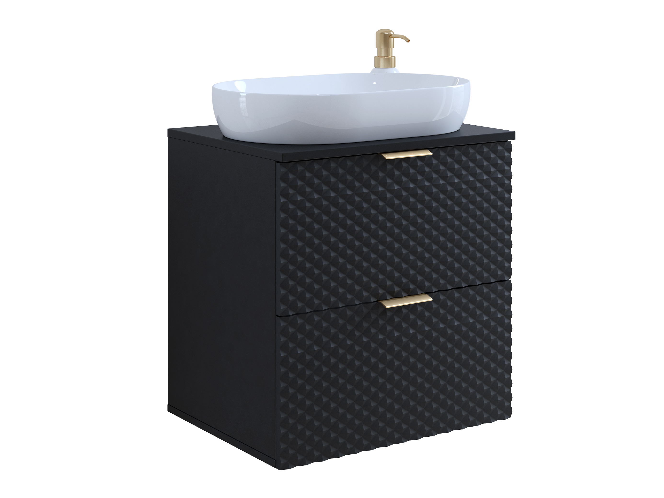 Cabinet atârnat pentru baie Liretu 106 (Negru)