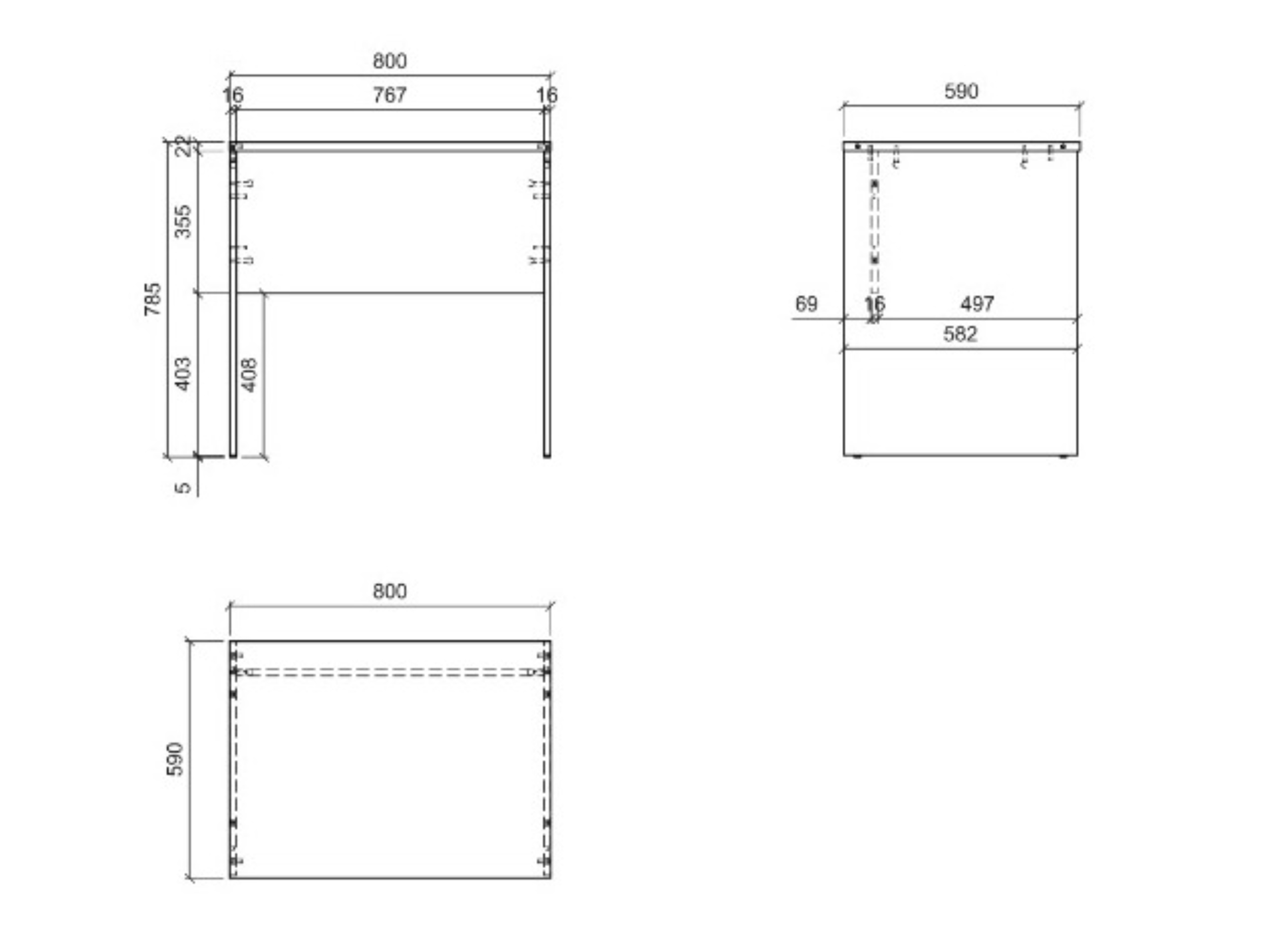 Birou Fiofive 108 (Antracit)
