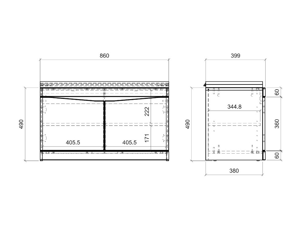 Dulap pantofi Ontario 146 (Stejar artizan + Antracit)