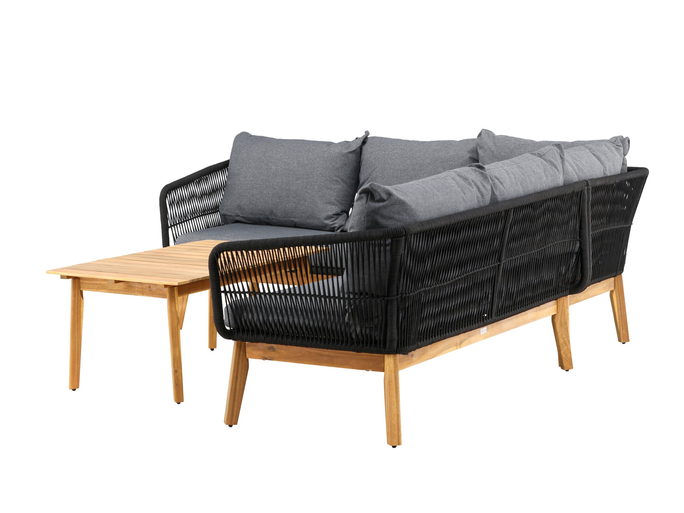 Set mobilier de exterior Dallas 1085 (Salcâm + Negru)