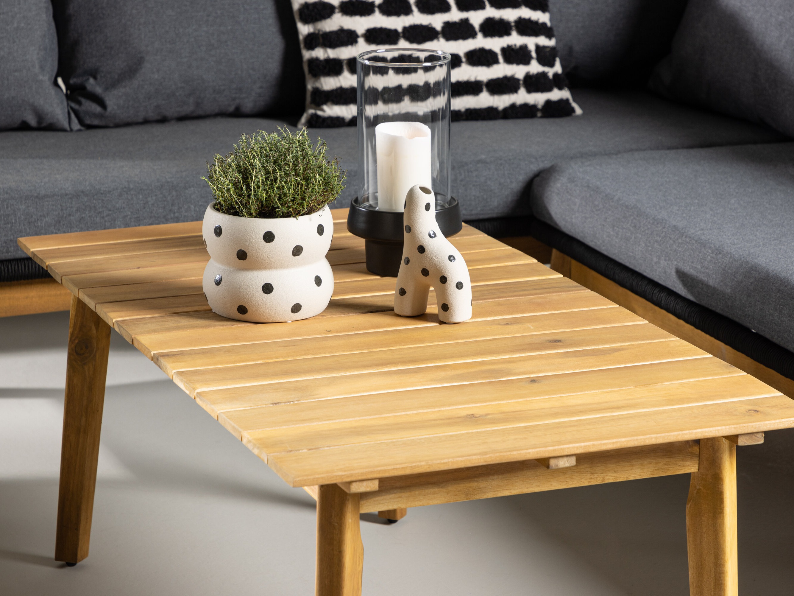 Set mobilier de exterior Dallas 1085 (Salcâm + Negru)