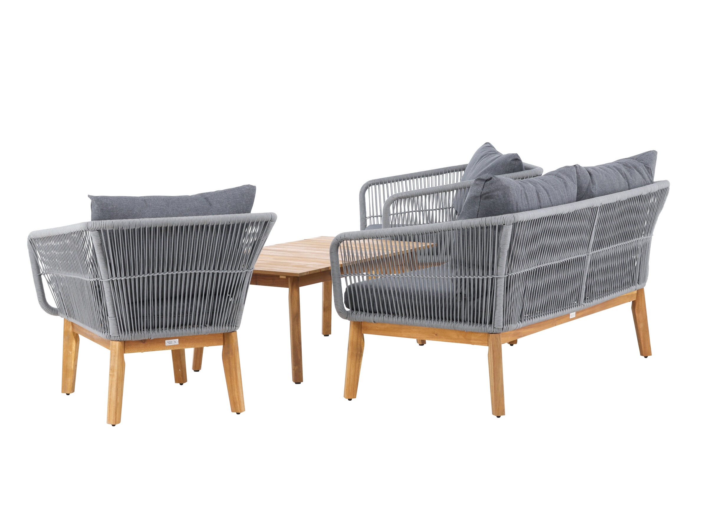 Set mobilier de exterior Dallas 661 (Gri + Salcâm)