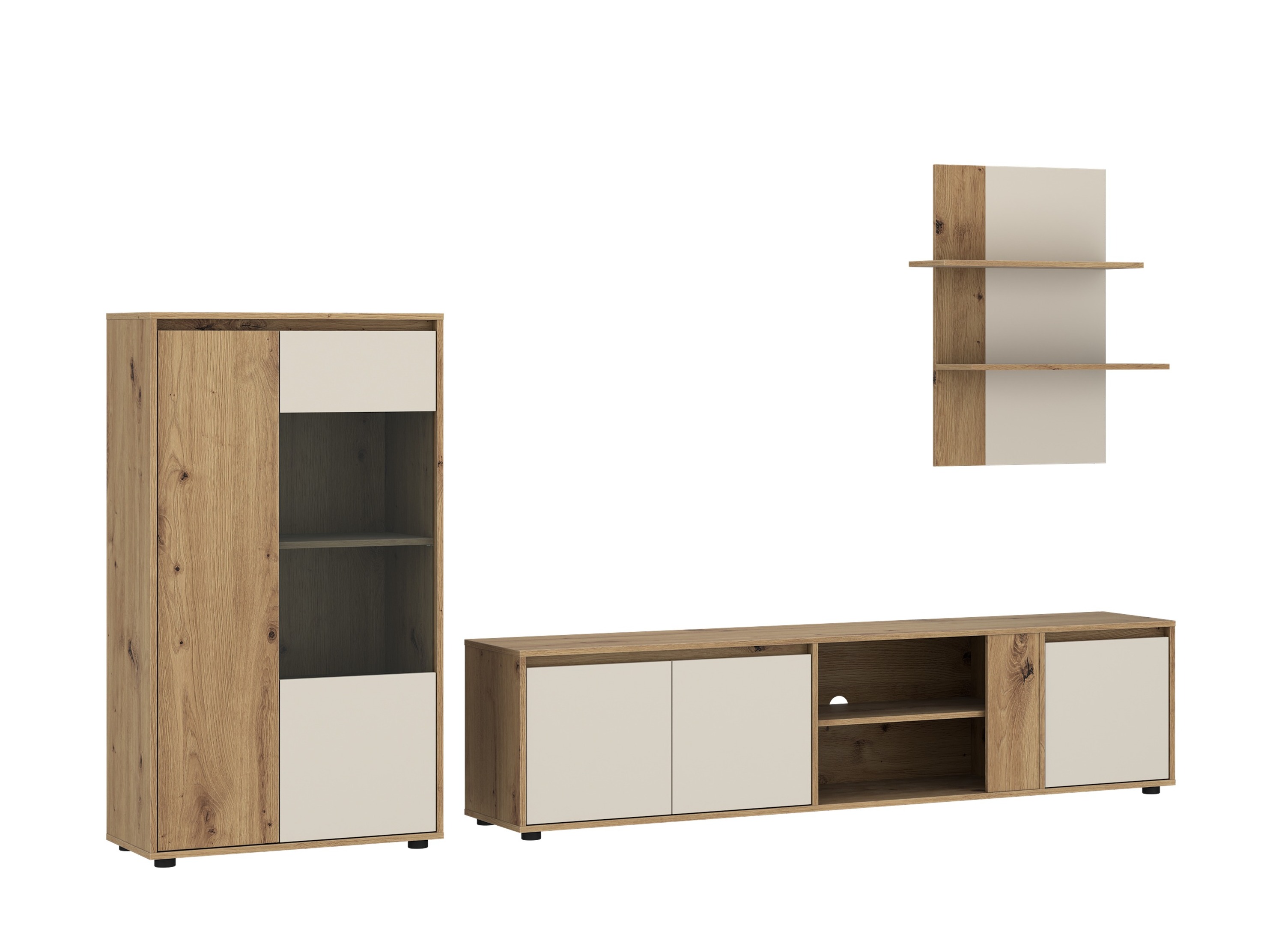 Set de living Ontario 226 (Cașmir + Stejar artizan)