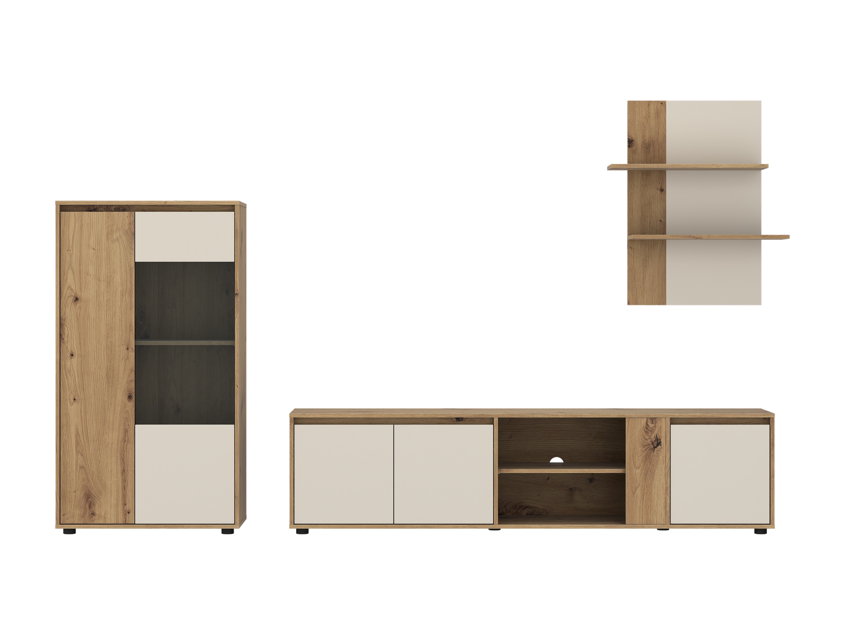 Set de living Ontario 226 (Cașmir + Stejar artizan)