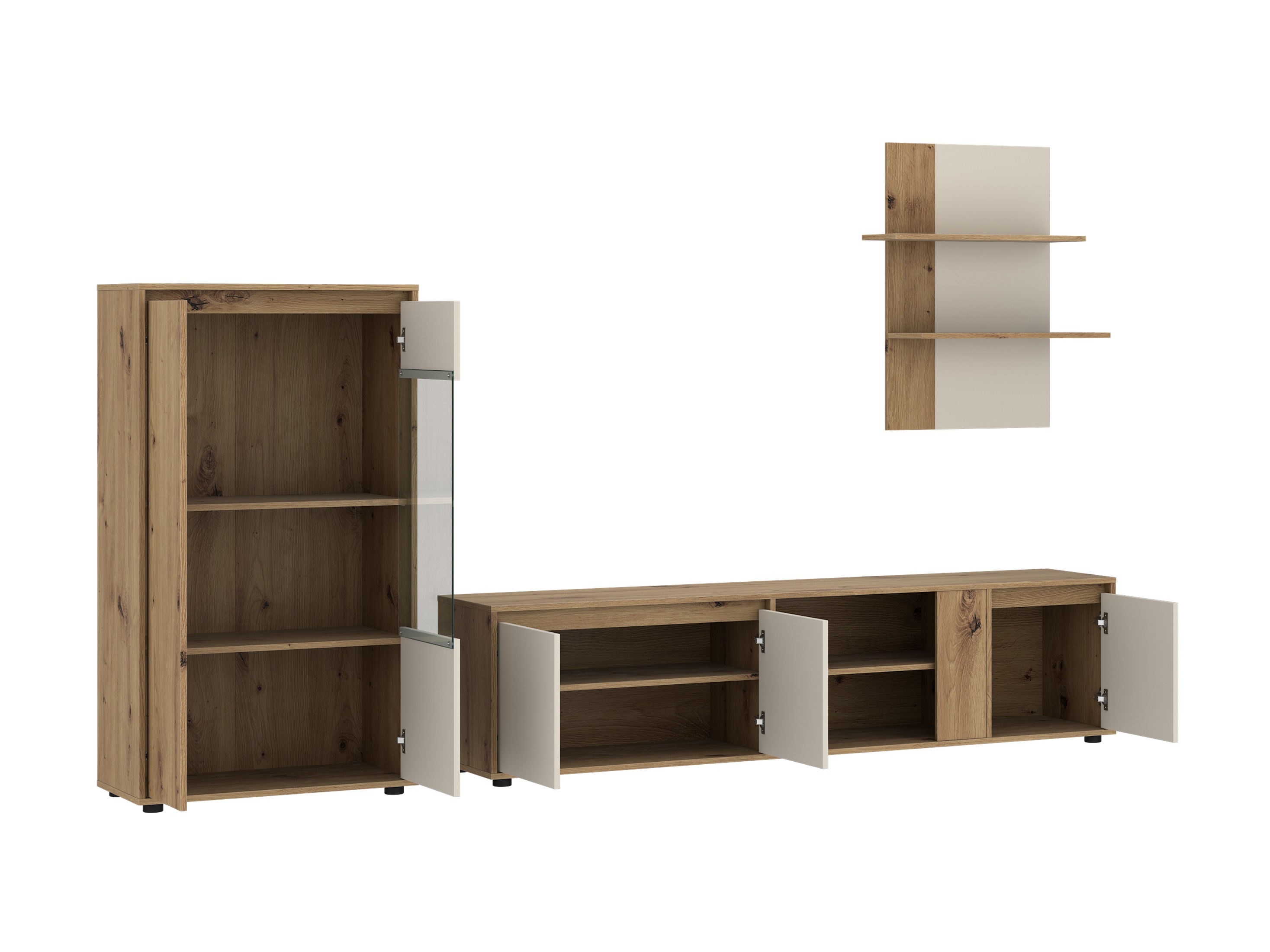 Set de living Ontario 226 (Cașmir + Stejar artizan)
