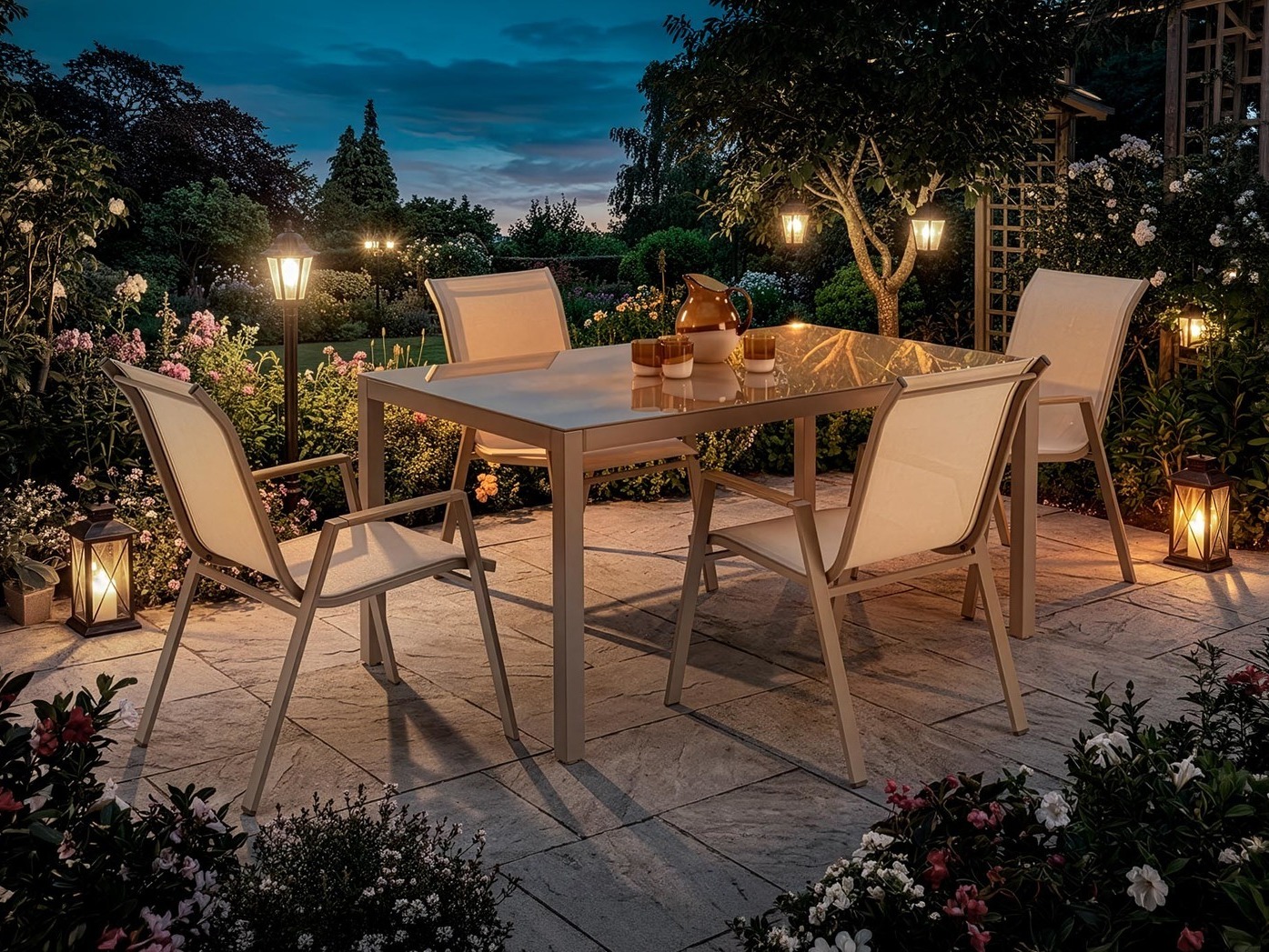 Scaun de exterior Houston 2140 (Bej + Cappuccino)